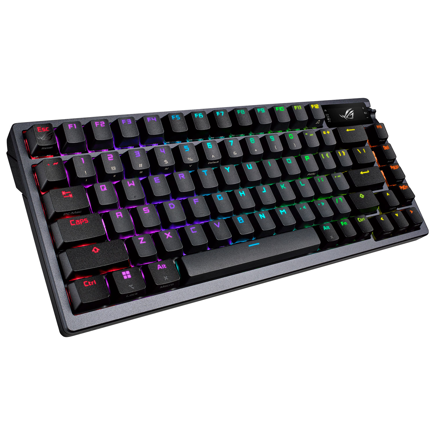 Clavier de jeu mécanique sans fil NX ROG Azoth d'ASUS avec écran DELO - Noir