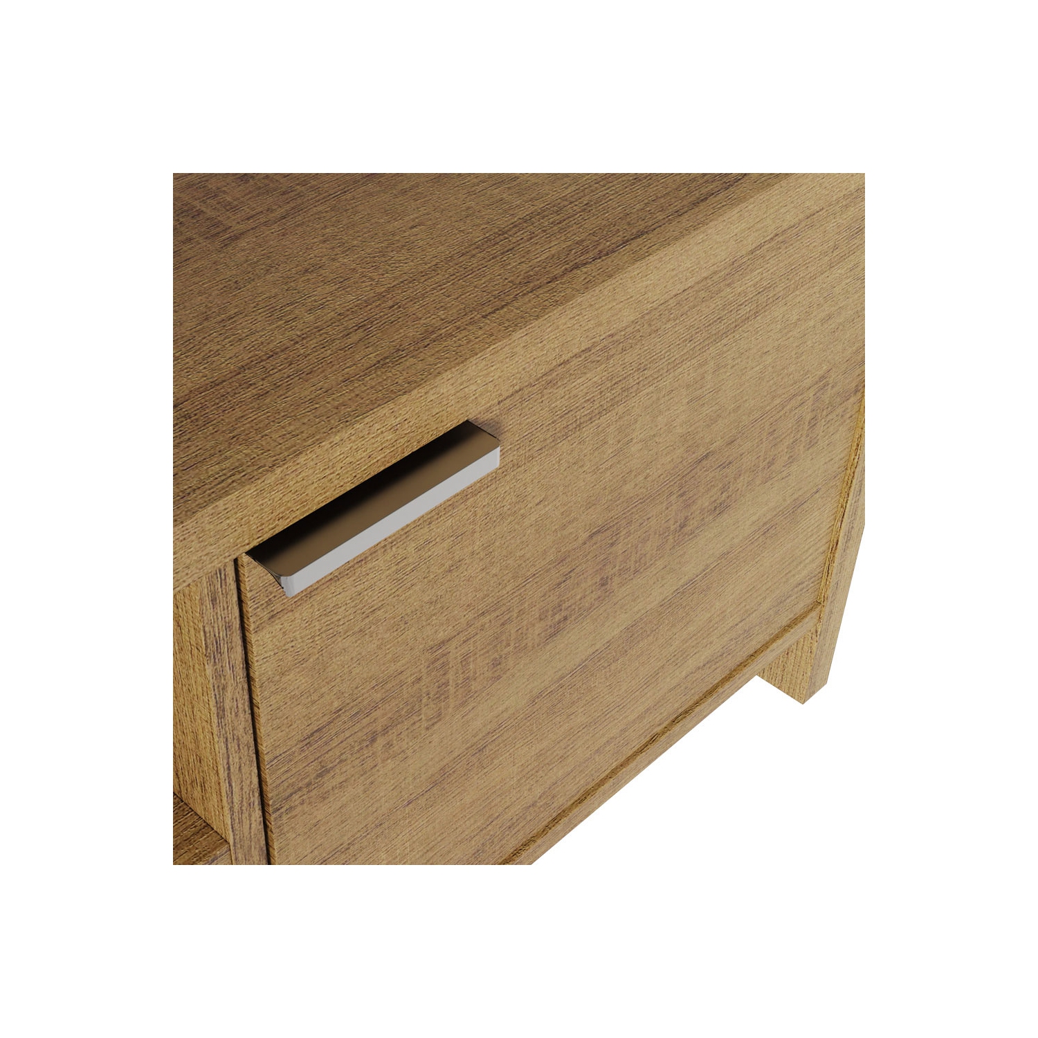 Meuble multimédia Madesa pour téléviseur avec espace de rangement et organisation des câbles, meuble pour téléviseur jusqu’à 65 po, en bois, 16 x 15