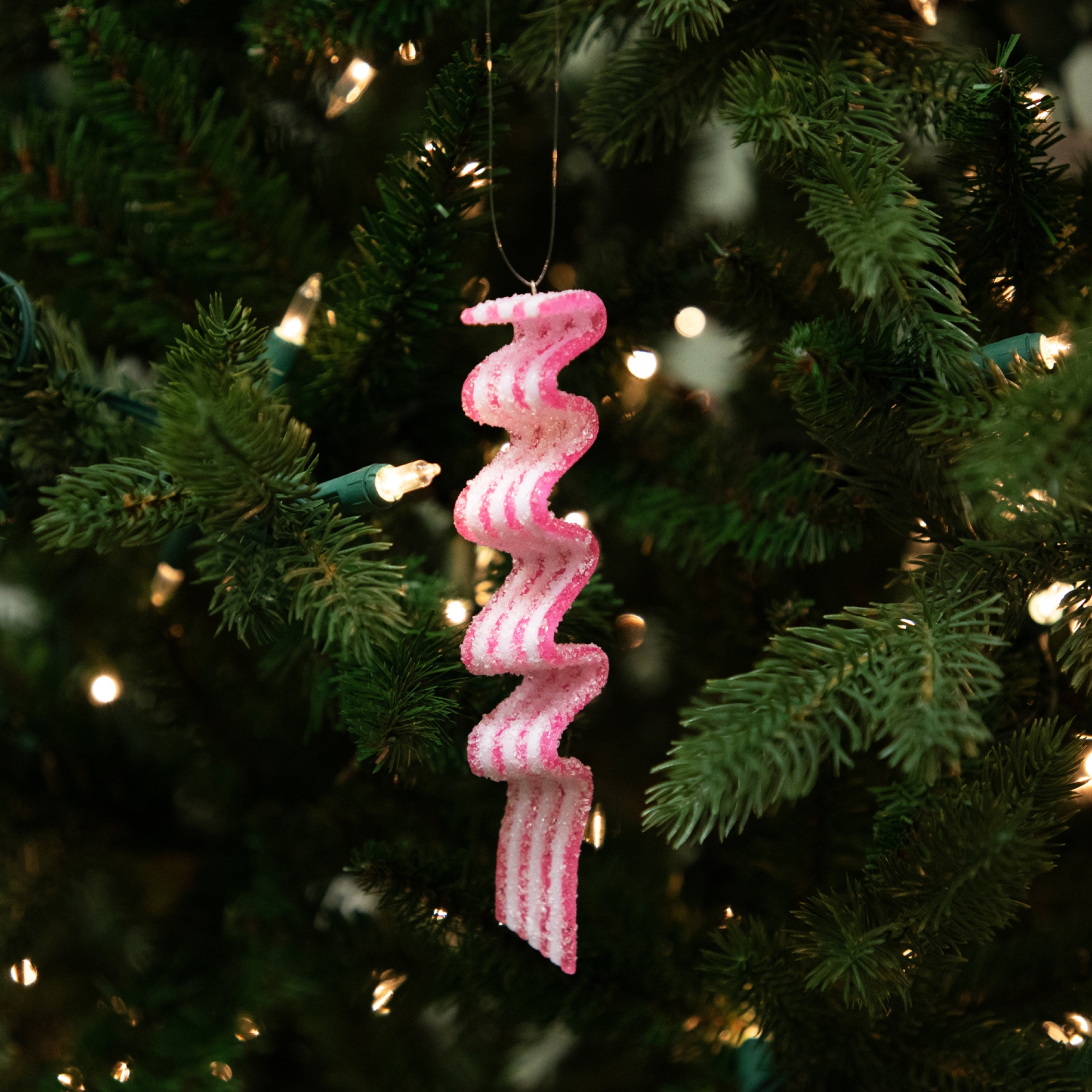 Sugar Coated Ribbon Candy Christmas Ornaments - 5.5" - 6 ct