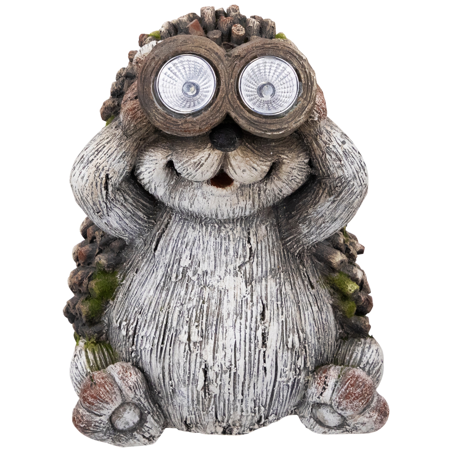 Hedgehog with Binoculars Outdoor Solar Lighted Garden Statue - 11.5"