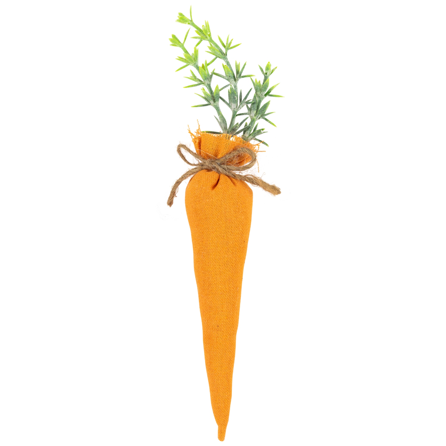 Fabric Carrot Easter Decorations - 9" - Orange and Yellow - Set of 3