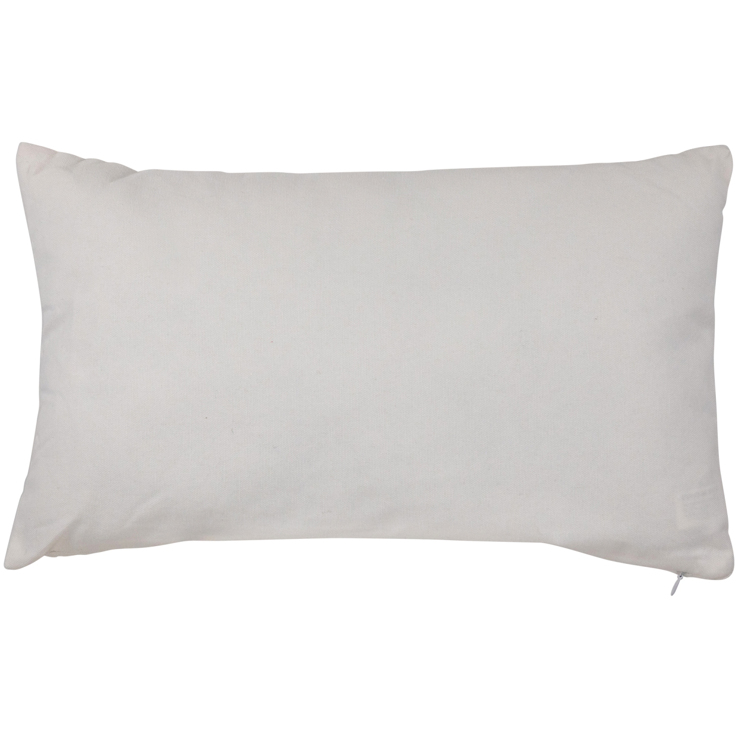 Coussin décoratif rectangulaire « Joyful » brodé - 19 po - Rouge et blanc