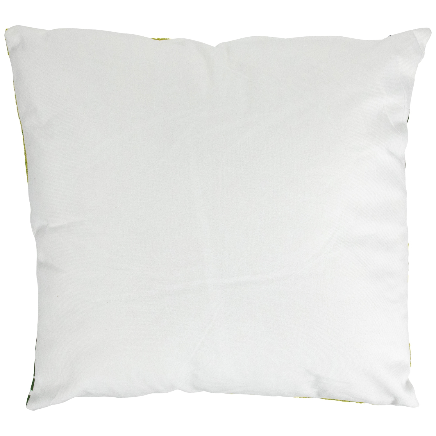 Coussin décoratif avec feuilles de palmier tropical - 16 po - Vert et blanc