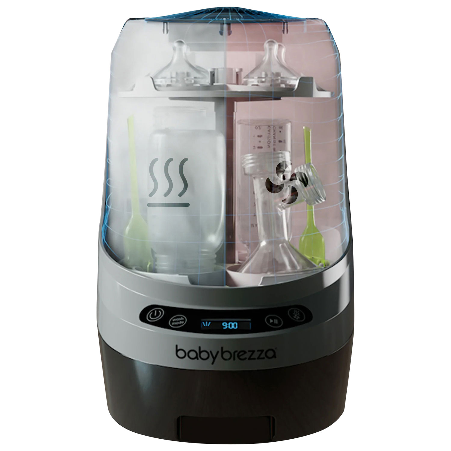 Stérilisateur et séchoir pour biberons Bottle Washer Pro de Baby Brezza - Blanc/Noir