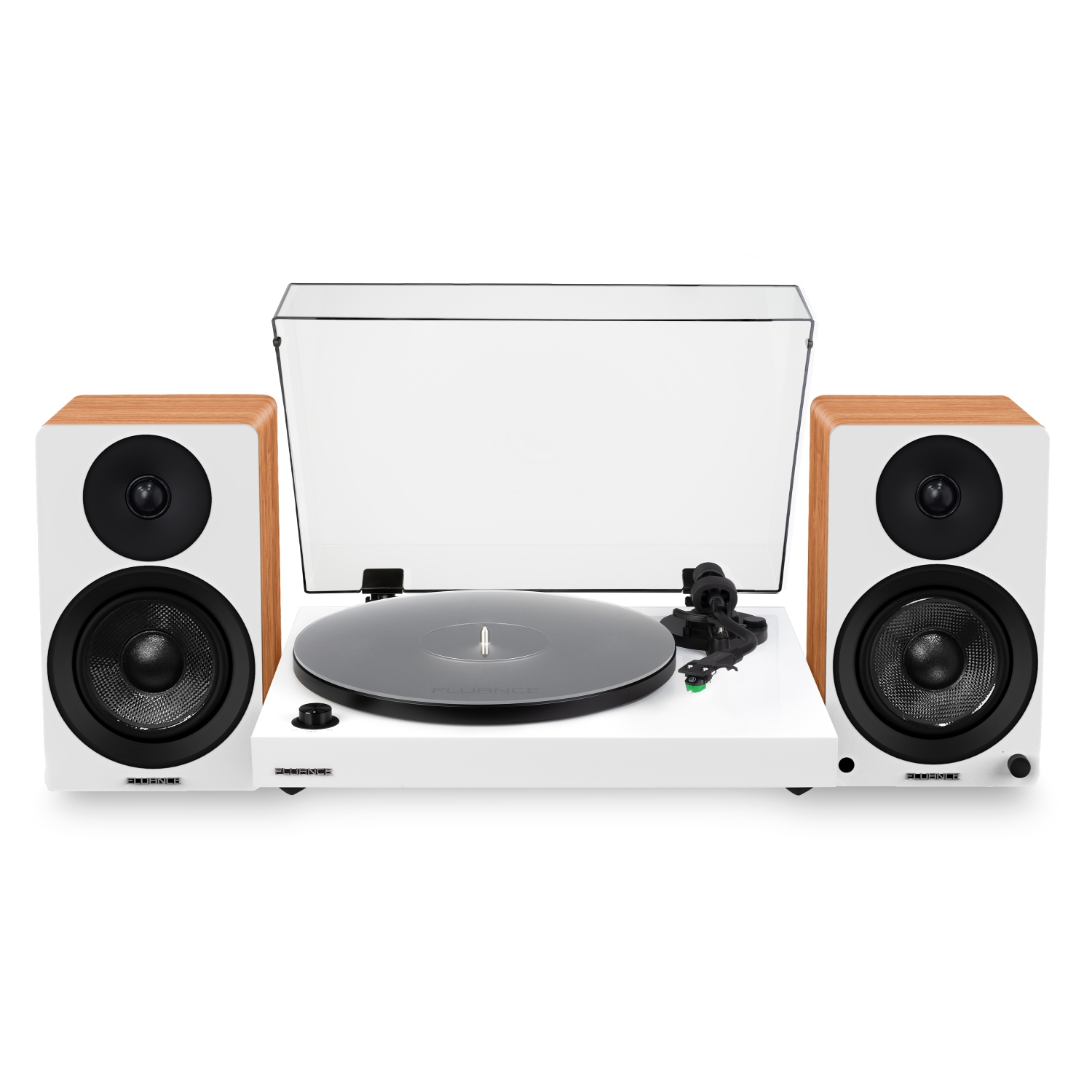 Fluance RT81+ Turntable & Ai41 Powered Speakers Bundle: High Fidelity Vinyl & Detailed Stereo Sound