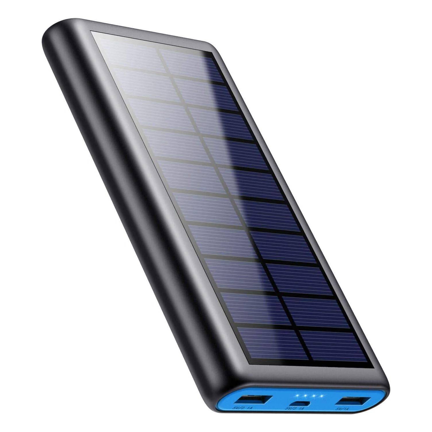 Solar Charger Power Bank 26800mah, 2 USB Output Fast Phone Portable Charger Power Bank Solar Battery Bank Cell Phone for iPhone, iPad Tablet, Samsung Galaxy Android
