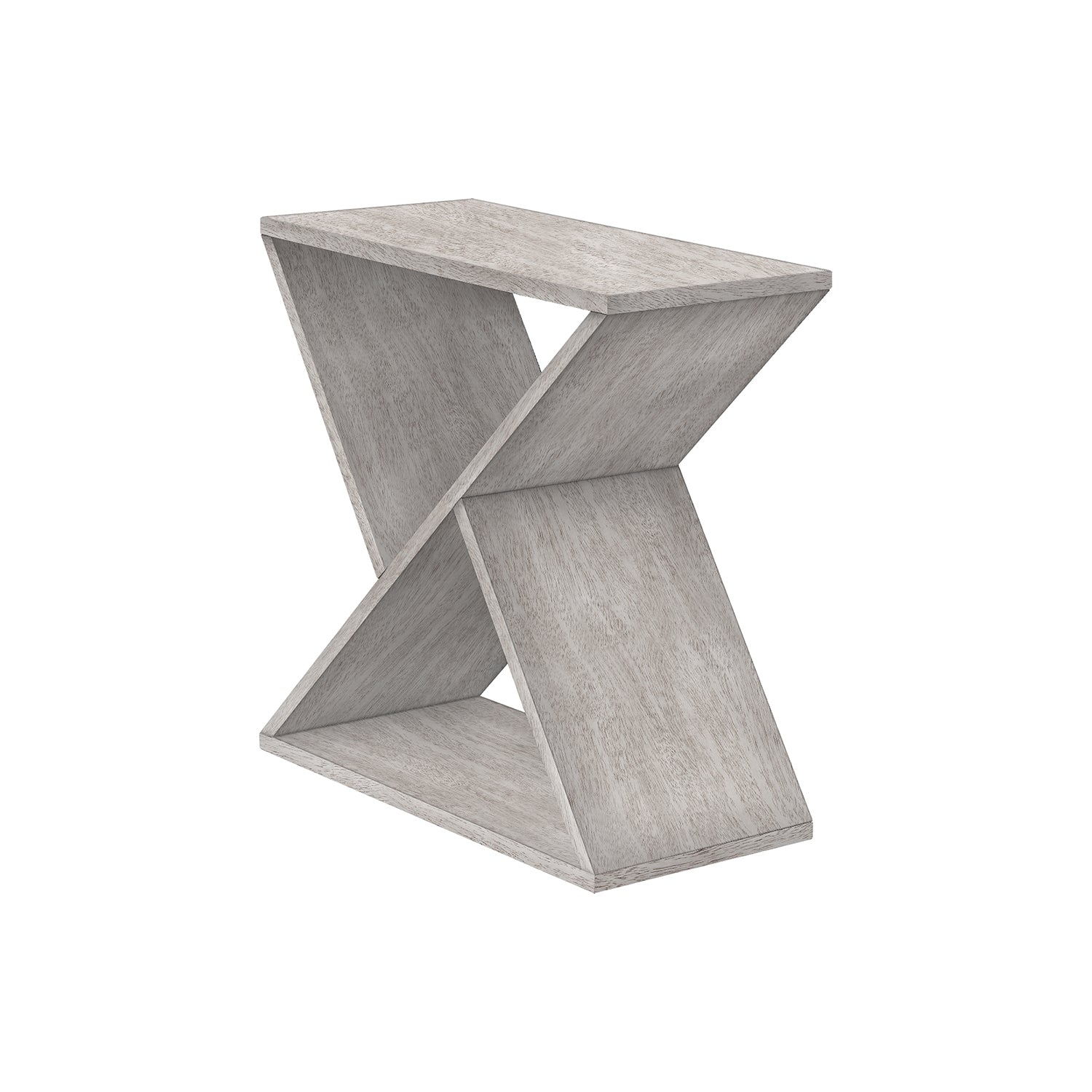 Monarch Specialties I 3980 - Accent Table, Side, End, Nightstand, Narrow, Small, Bedroom, Living Room, Lamp, Grey Veneer, Contemporary