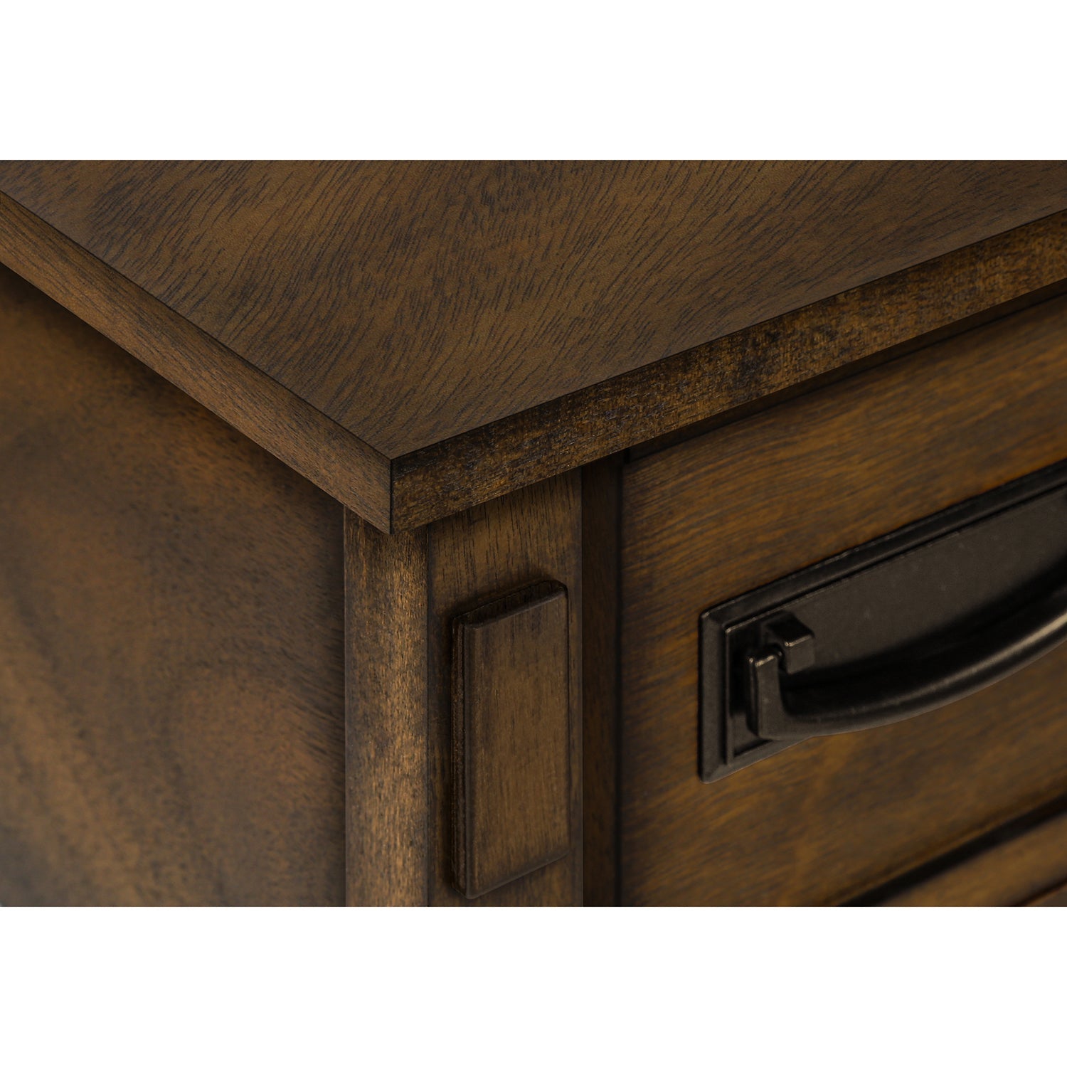 Monarch Specialties I 3955 - Accent Table, End, Side Table, Nightstand, 2 Tier, Narrow, Storage Drawer, Brown Veneer, Transitional