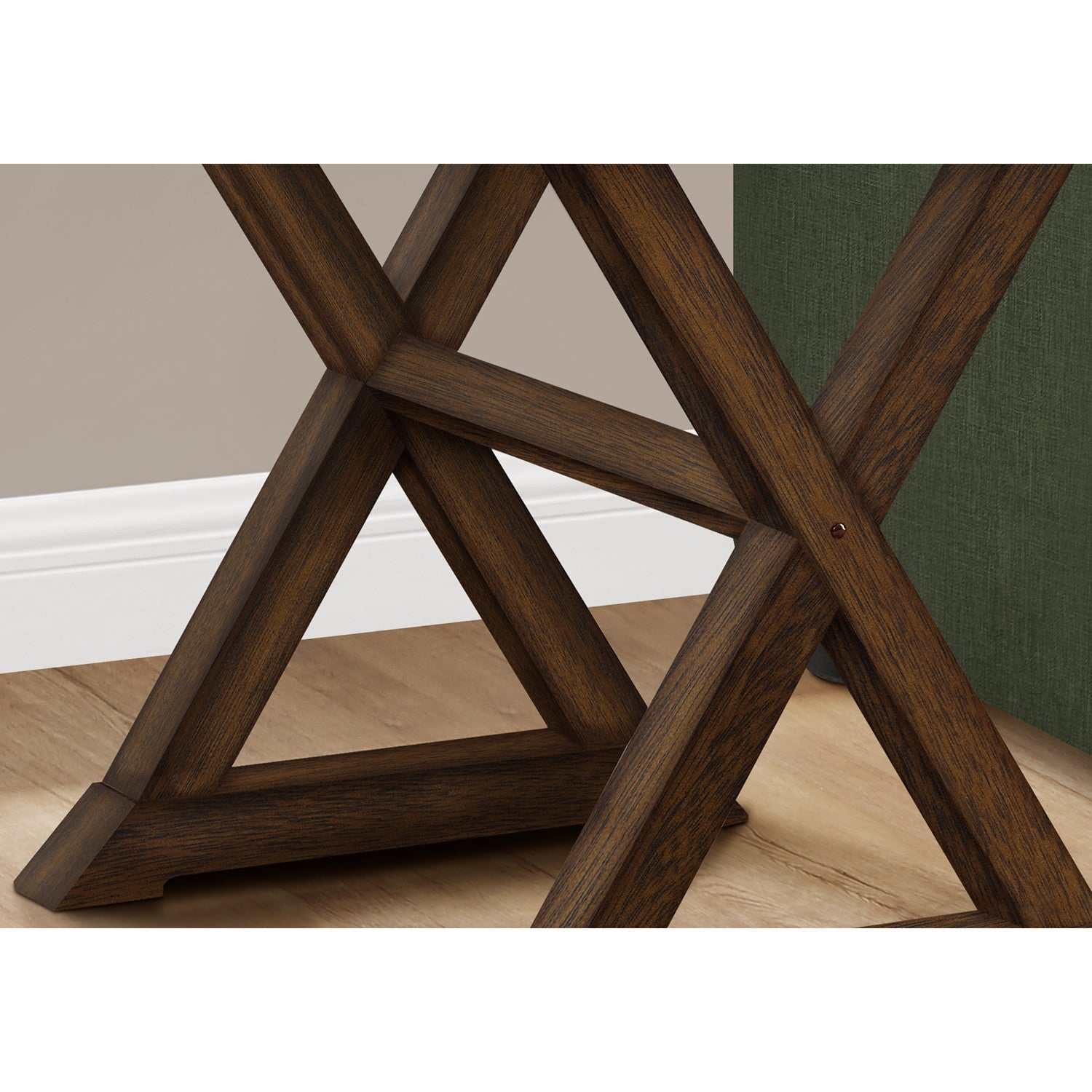 Monarch Specialties I 3988 - Accent Table, End, Side Table, Square, Nightstand, Bedroom, Lamp, Brown Veneer, Transitional