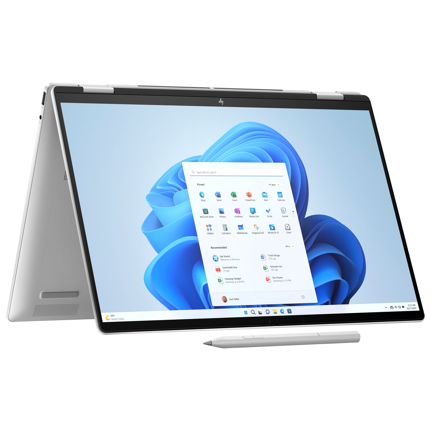 HP Envy x360 16" 2-in-1 Laptop - Glacier silver (Intel Core Ultra 7 155U/16GB RAM/1TB SSD)