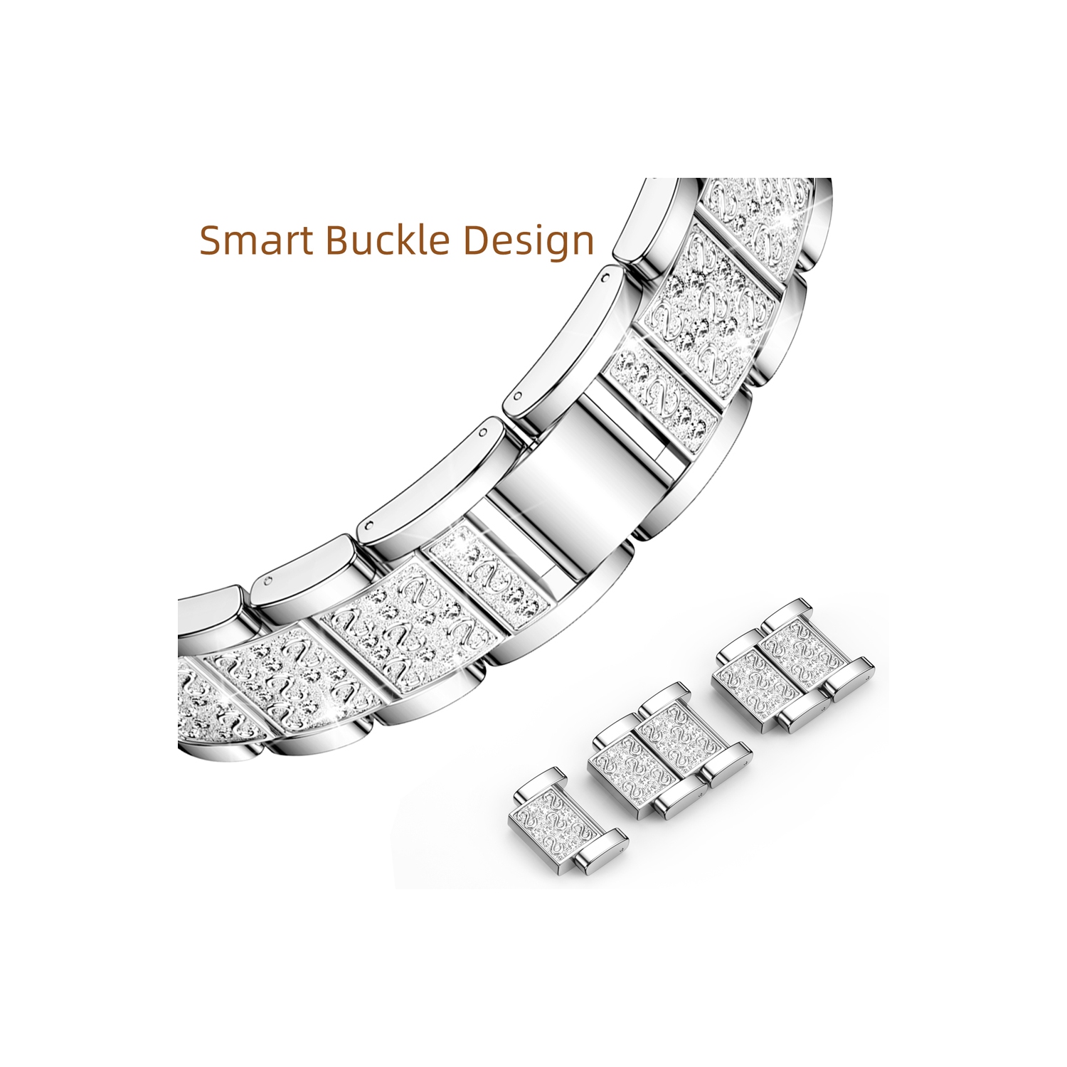 Bracelet en métal S-Block de WFG pour Apple Watch - 38/40/41&nbsp;mm - Argenté