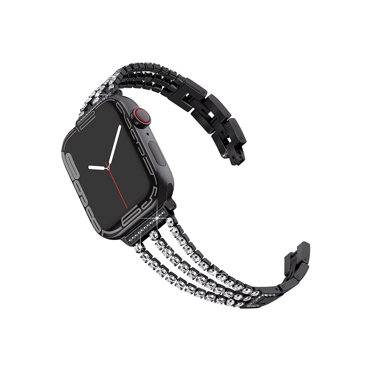 WFG Dressy Bling Band for Apple Watch - 42/44/45mm - Black