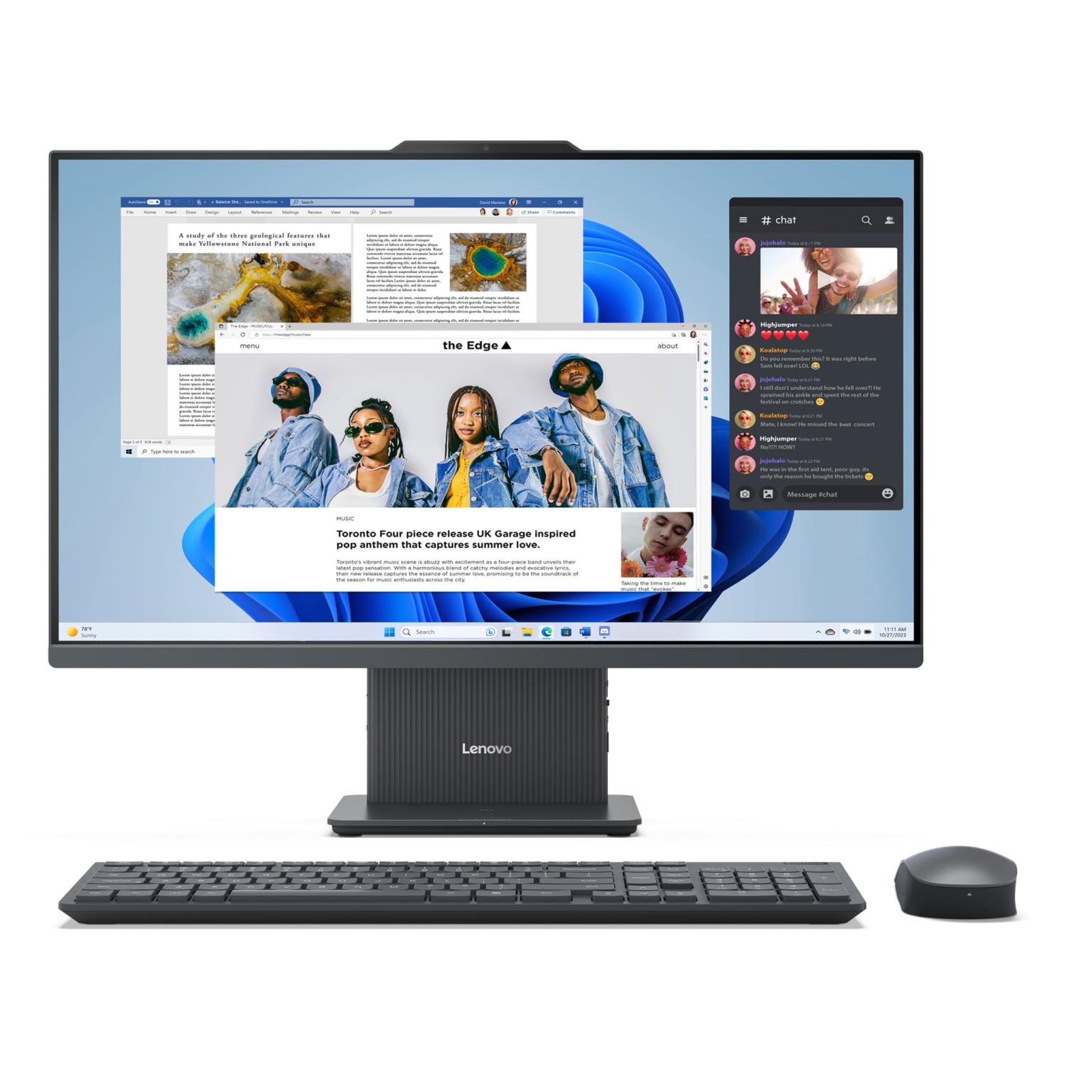 Lenovo IdeaCentre AIO I Intel Desktop, 27" IPS 14ms, 13th Generation Intel Core i5-13420H, 16GB, 512GB SSD