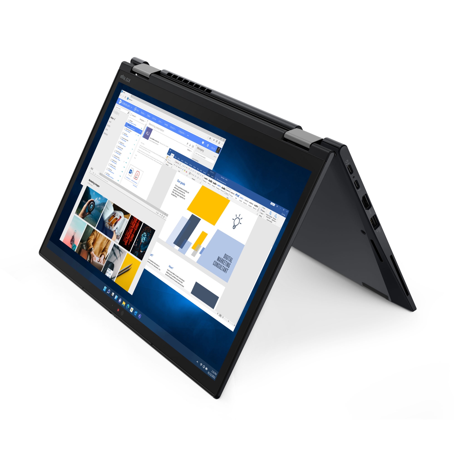 Lenovo ThinkPad X13 Yoga Gen 3 Intel Laptop, 13.3" IPS Narrow Bezel, vPro®, Iris Xe Graphics, 16GB, 512GB SSD