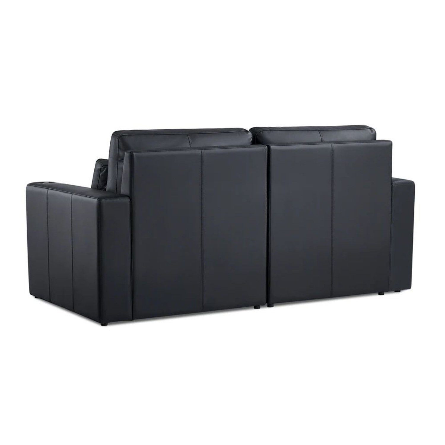 Valencia – Causeuse de sofa modulaire en cuir Pisa, noir