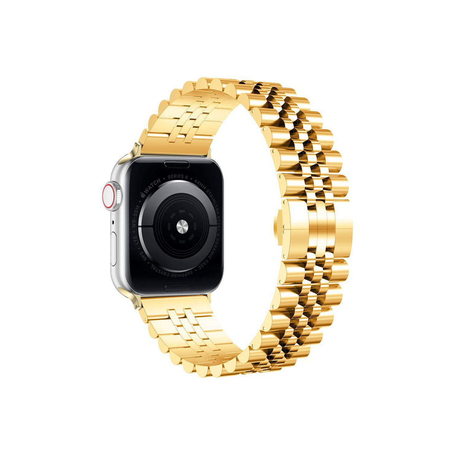 WFG Classic Stainless Steel Metal Beads Band for Apple Watch-38/40/41mm- Silver