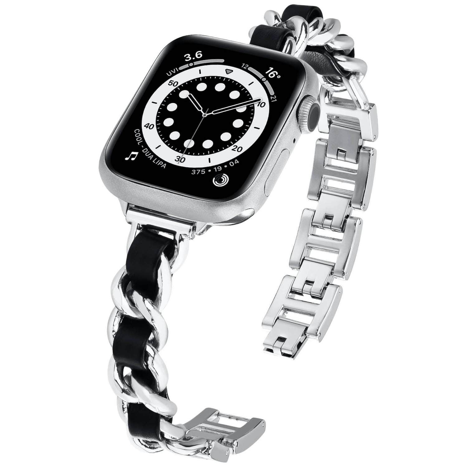 Bracelet mince à chaîne en métal WFG pour Apple Watch - 38/40/41&nbsp;mm - Argenté
