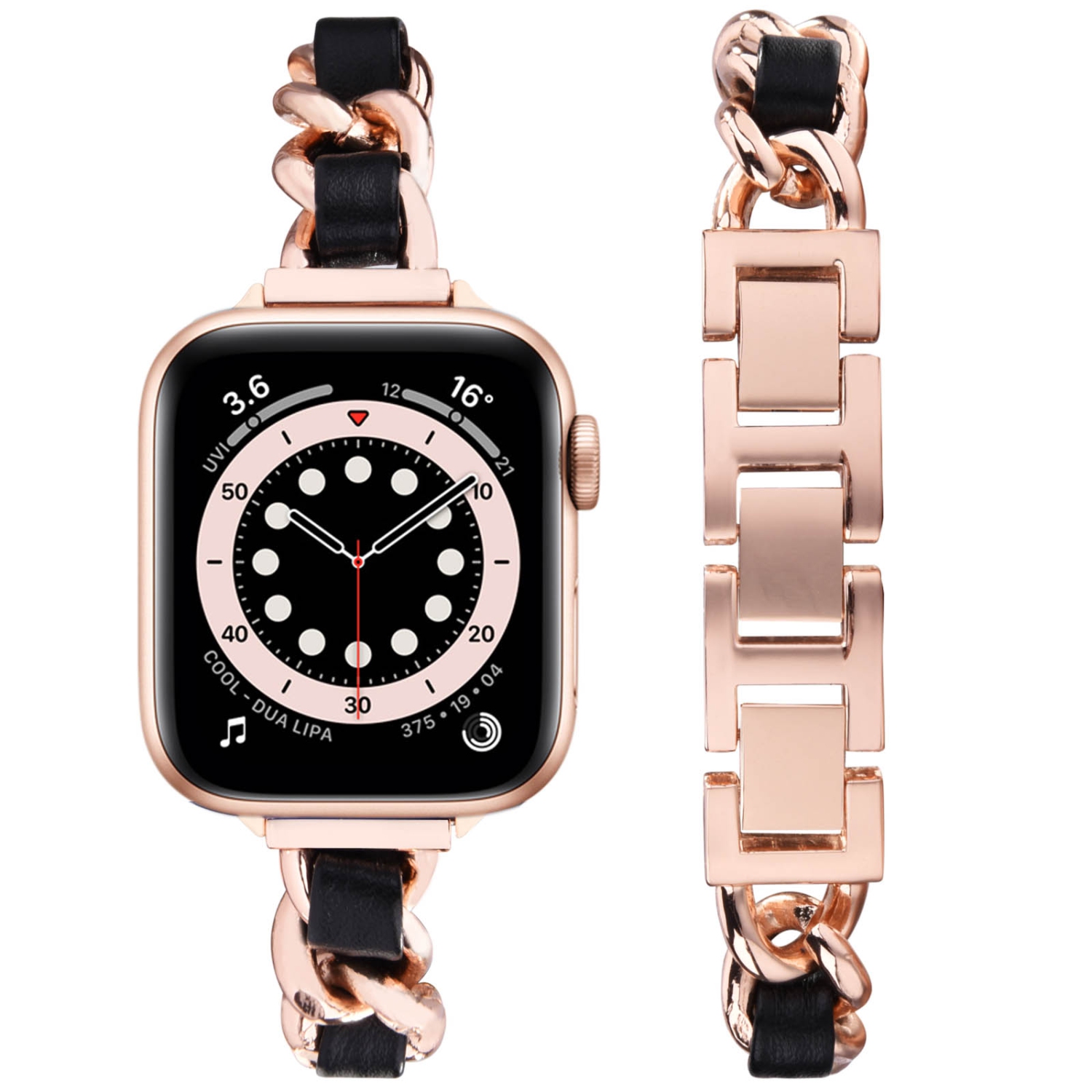 Bracelet mince à chaîne en métal WFG pour Apple Watch - 38/40/41 mm - Argenté