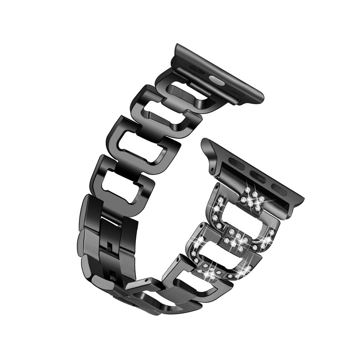 Bracelet en métal Dressy D-Links de WFG pour Apple Watch - 38/40/41&nbsp;mm - Noir