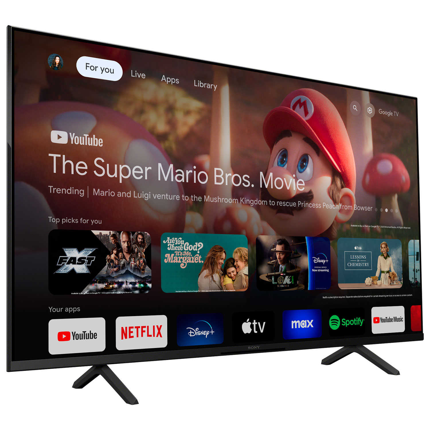 Téléviseur intelligent Google HDR DEL UHD 4K de 50 po Bravia 3 série S30B de Sony - 2024