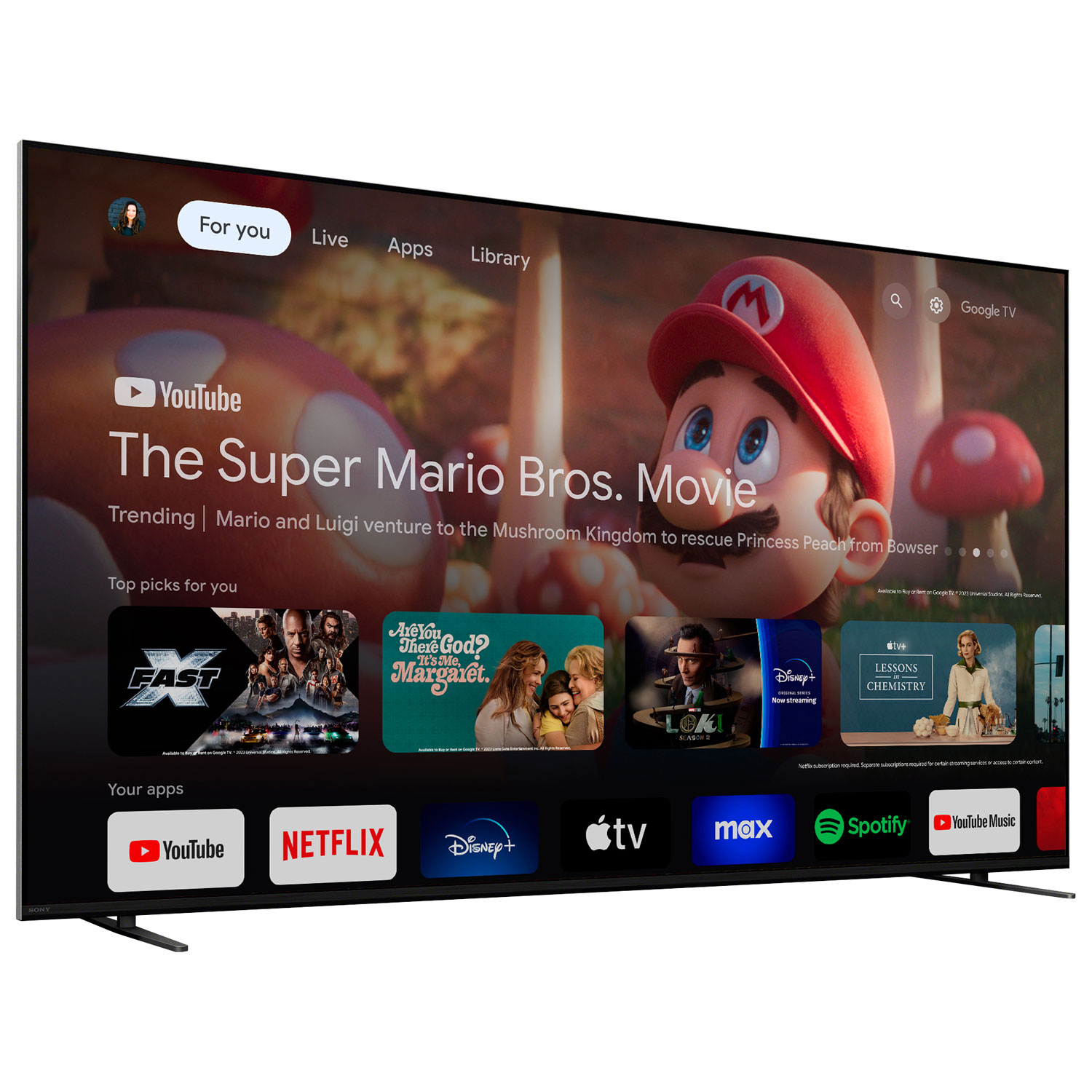 Téléviseur intelligent Google HDR mini-DEL UHD 4K de 55 po Bravia 7 série XR70 de Sony - 2024 - Exclusivité de Best Buy