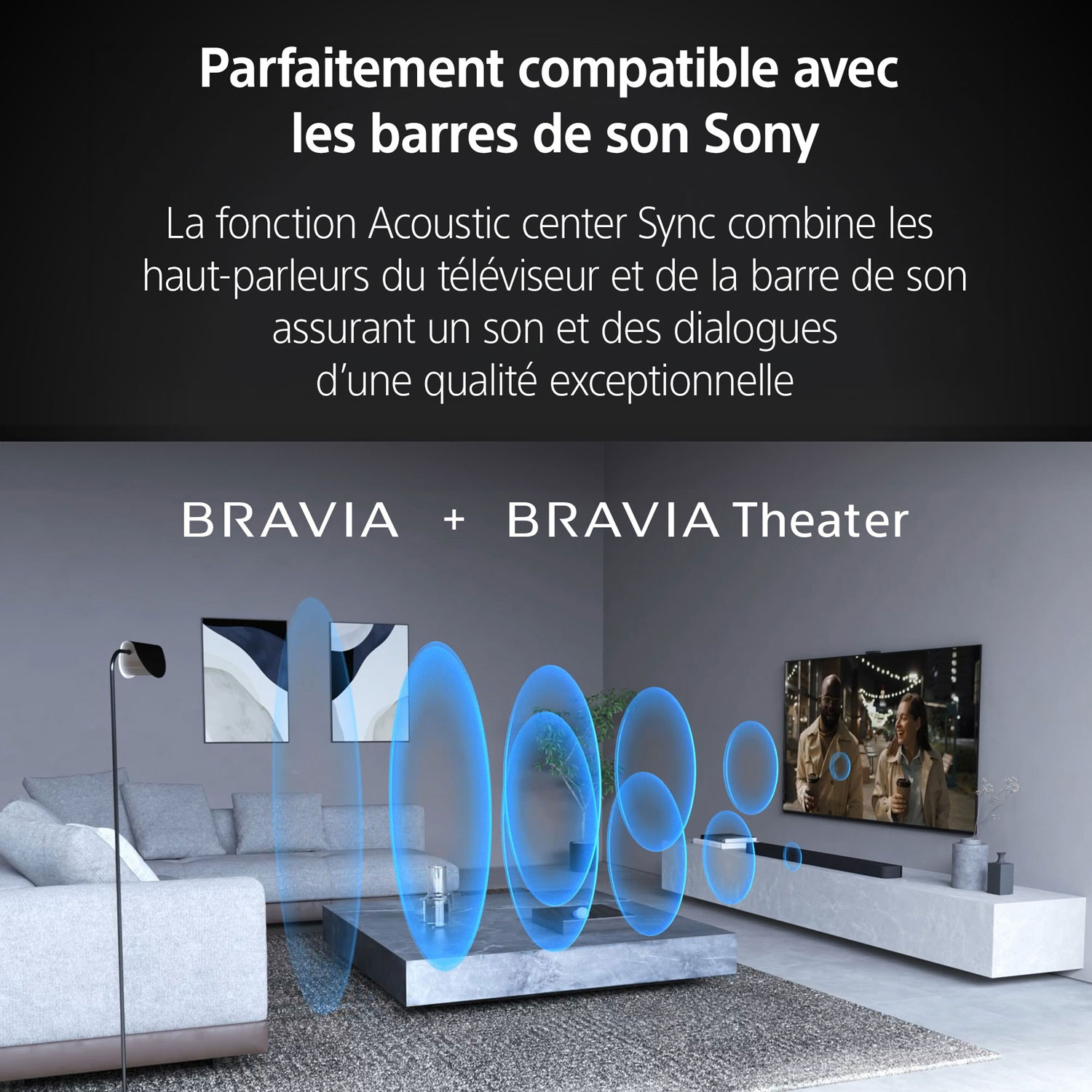 Téléviseur intelligent Google HDR mini-DEL UHD 4K de 75 po Bravia 9 série XR90 de Sony - 2024