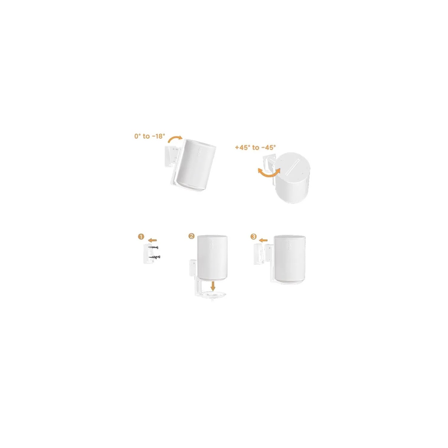 Supports muraux Sonora pour haut-parleurs Era 100 de Sonos