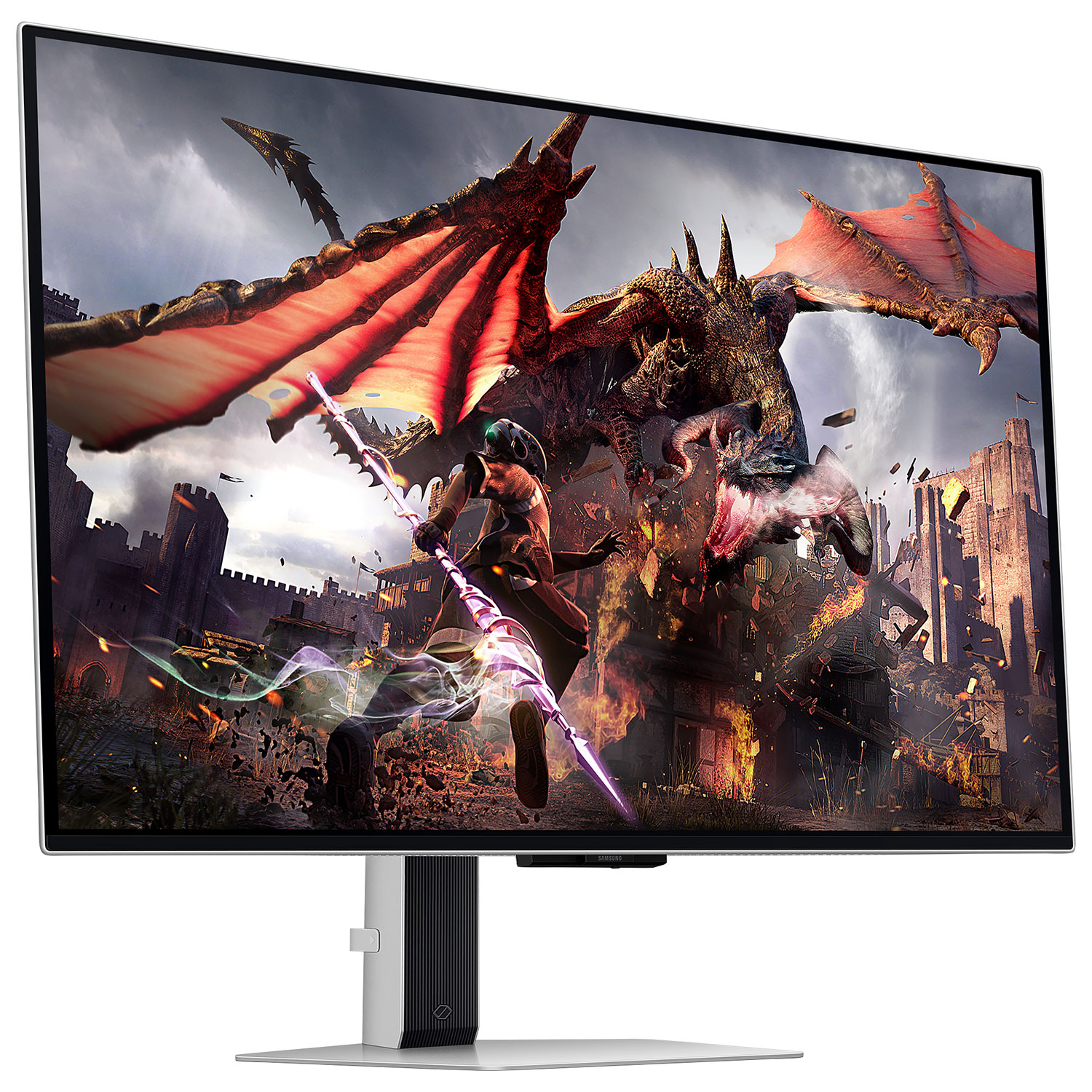 Moniteur DELO UHD 4K gàg 0,03 ms 240 Hz FreeSync/G-Sync 32 po de Samsung - Blanc