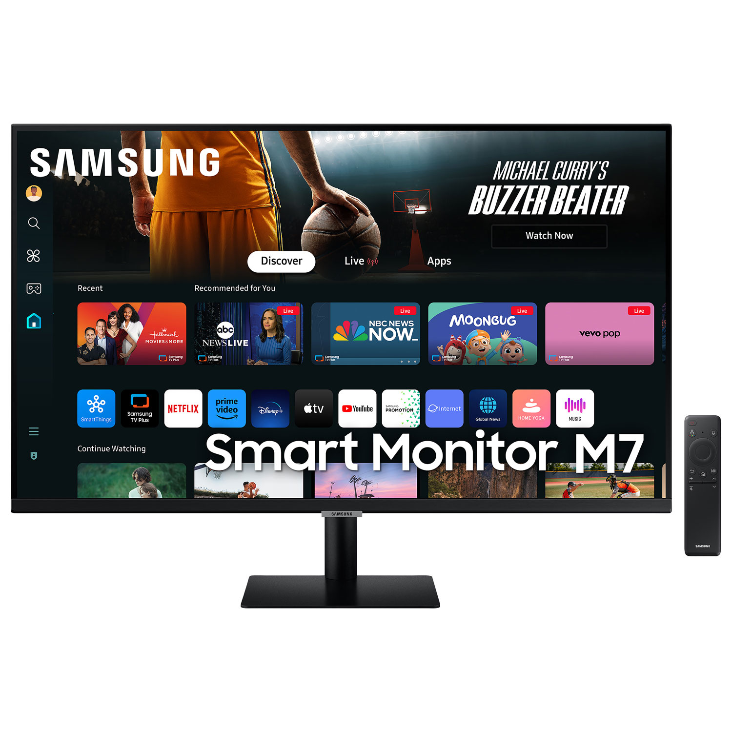 Samsung 32" 4K Ultra HD 60Hz 4ms GTG VA LCD Gaming Monitor (LS32DM702UNXGO) - Black