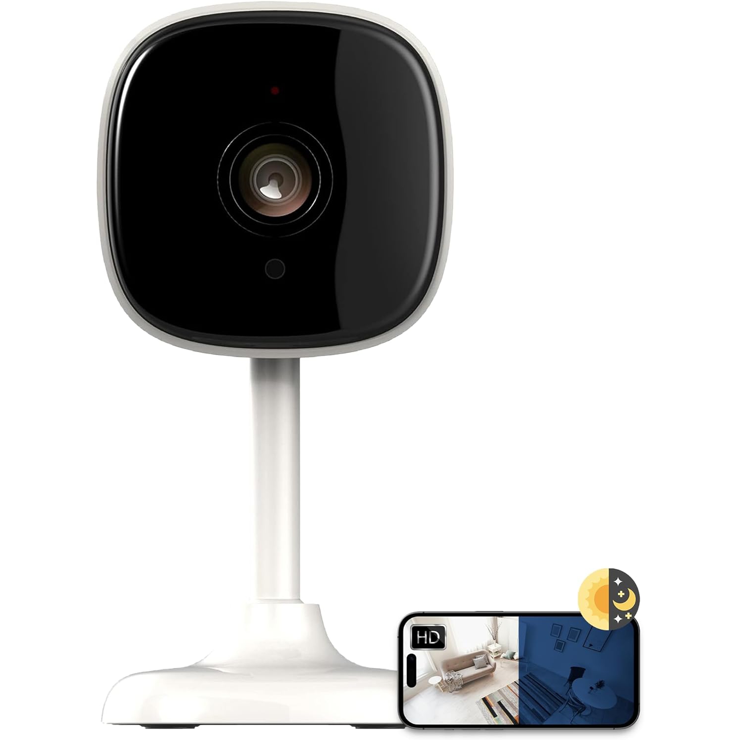 Lloyd's, IP d'intérieur intelligent, Wi-Fi, caméra de sécurité pour la maison, HD intégrale 1080P, vision nocturne 30&nbsp;pi, compatible avec Alexa,