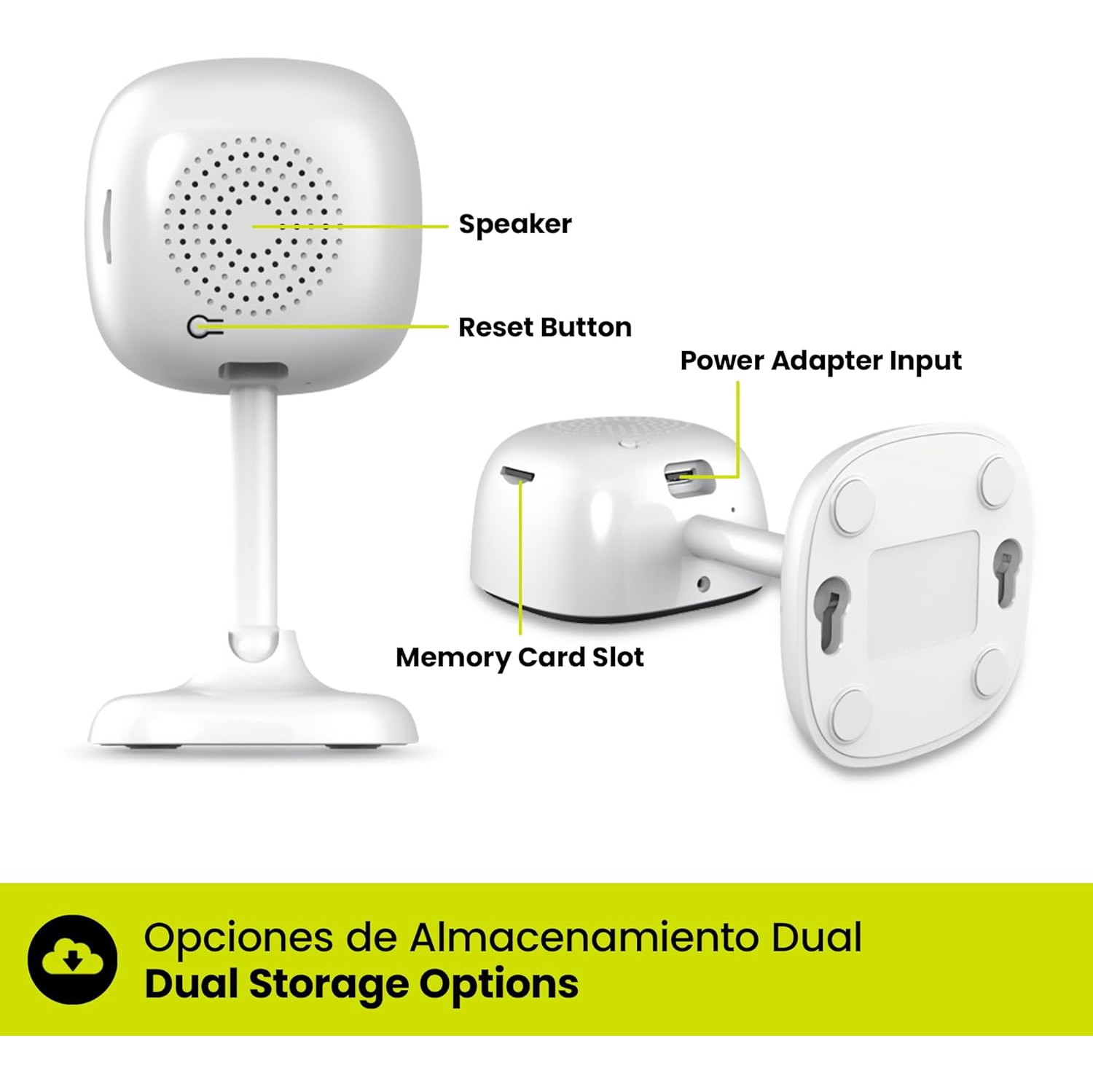 Lloyd's, IP d'intérieur intelligent, Wi-Fi, caméra de sécurité pour la maison, HD intégrale 1080P, vision nocturne 30 pi, compatible avec Alexa,