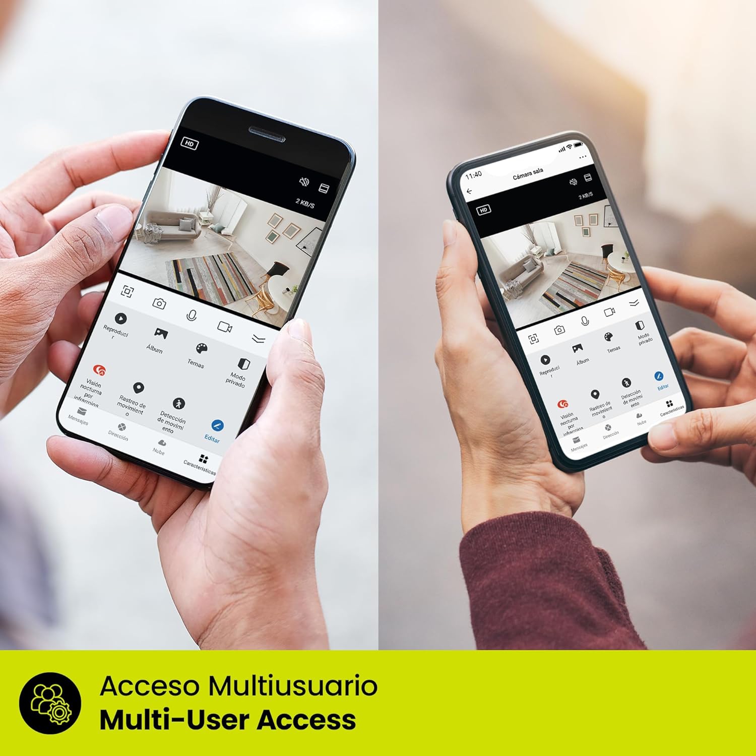Lloyd's, IP d'intérieur intelligent, Wi-Fi, caméra de sécurité pour la maison, HD intégrale 1080P, vision nocturne 30 pi, compatible avec Alexa,