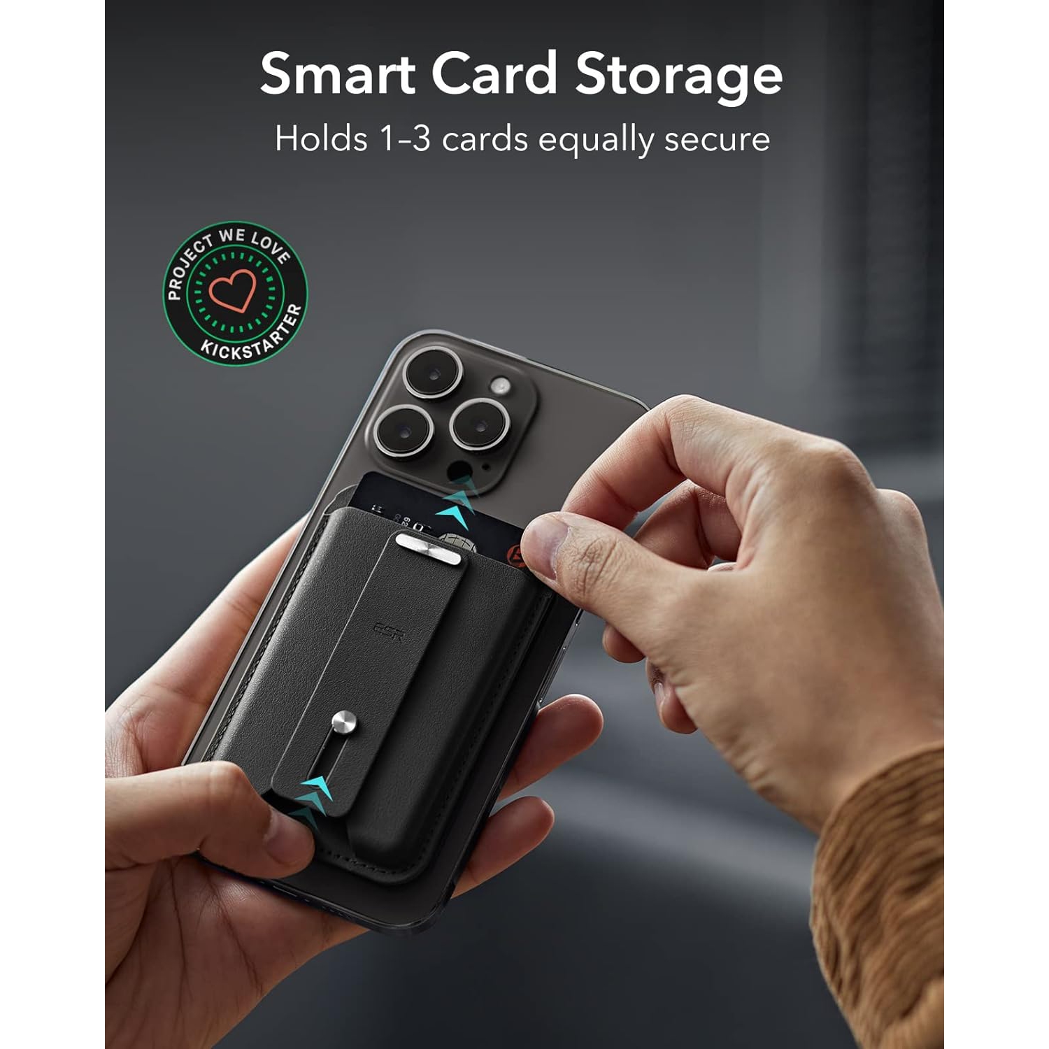 ESR – Portefeuille magnétique, compatible avec le portefeuille MagSafe, moniteur de portefeuille avec support réglable, pour les séries iPhone