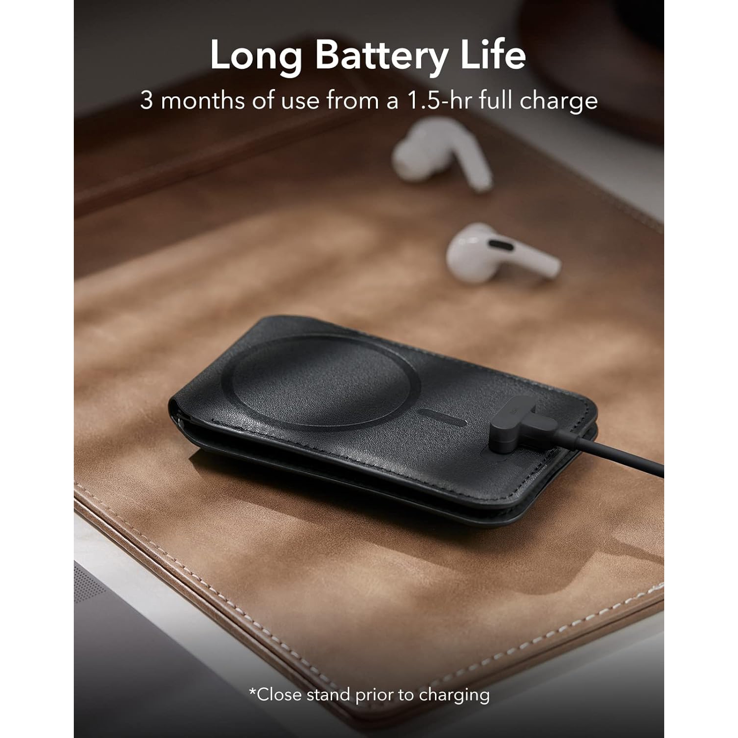 ESR – Portefeuille magnétique, compatible avec le portefeuille MagSafe, moniteur de portefeuille avec support réglable, pour les séries iPhone