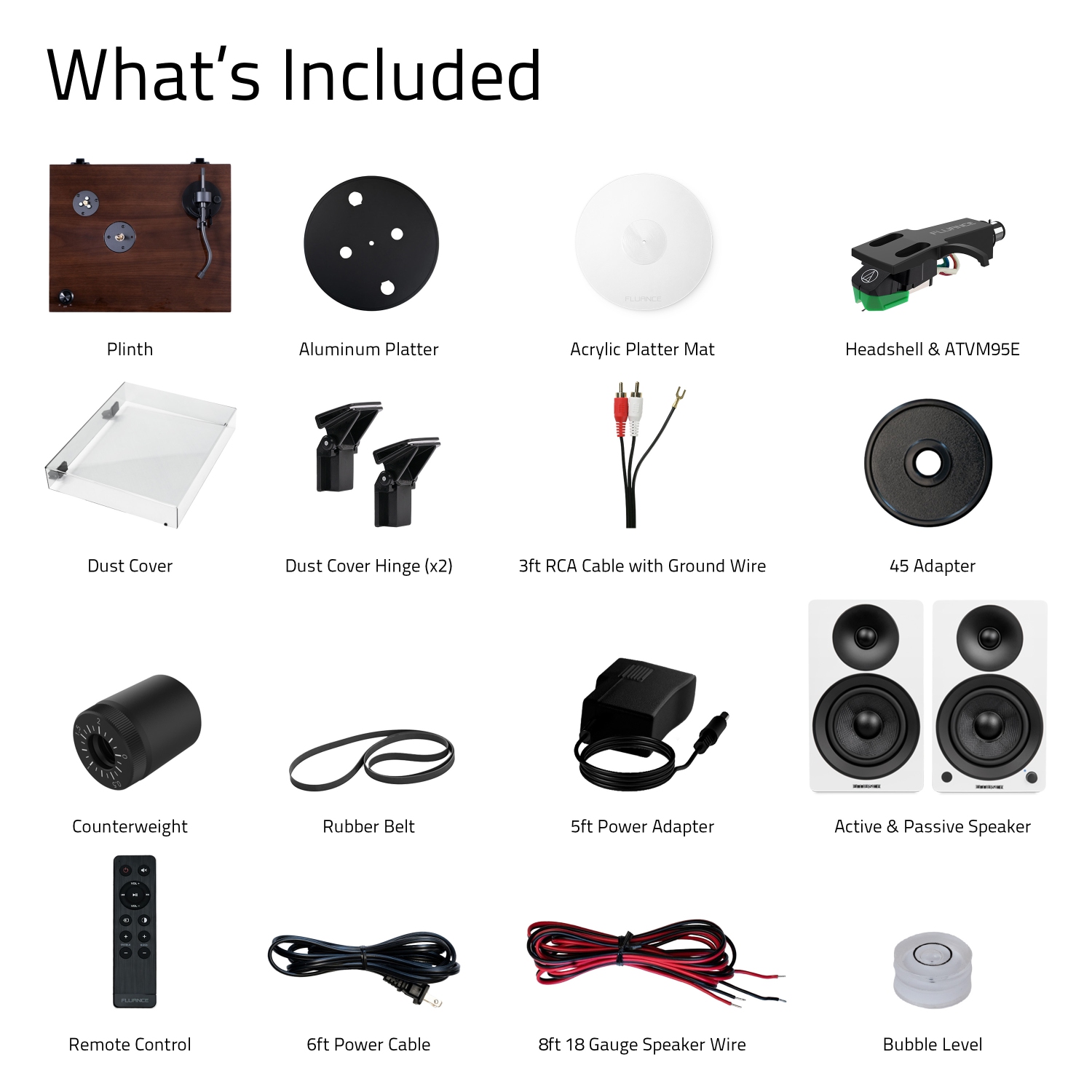 Fluance RT81+ Turntable & Ai41 Powered Speakers Bundle: High Fidelity Vinyl & Detailed Stereo Sound