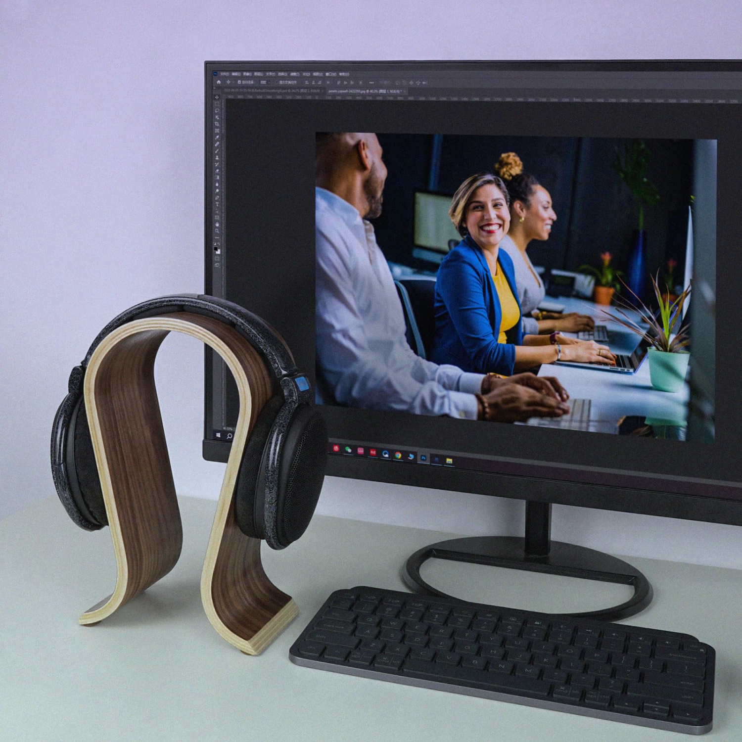 Wooden gaming Headphones Stand Headphone Display Stand Earphone Display hanger