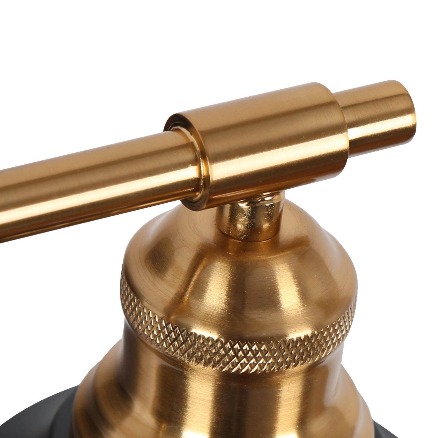 Modern Black Bathroom Wall Light, 14 in. 2-Light Farmhouse Gold Bell Wall Sconce