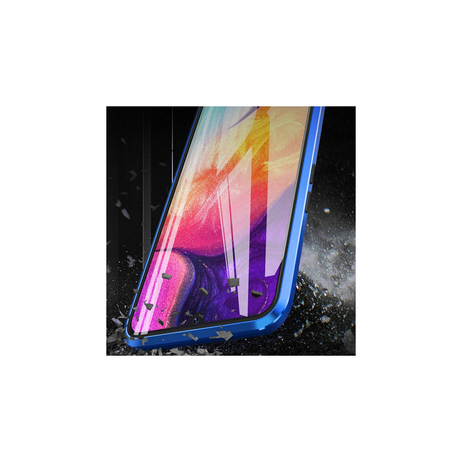 Full Protection Front+Back Clear Tempered Glass Metal Magnetic Case Cover For Samsung S24-Free Shipping