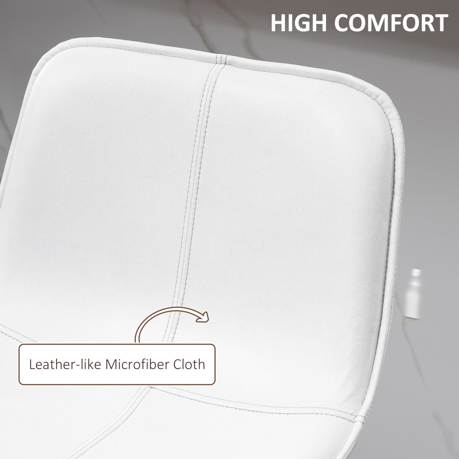 Ensemble de 2 tabourets de bar HOMCOM, chaises de bar rembourrées à hauteur de comptoir, tabourets de cuisine 26 po avec pattes en acier pour la