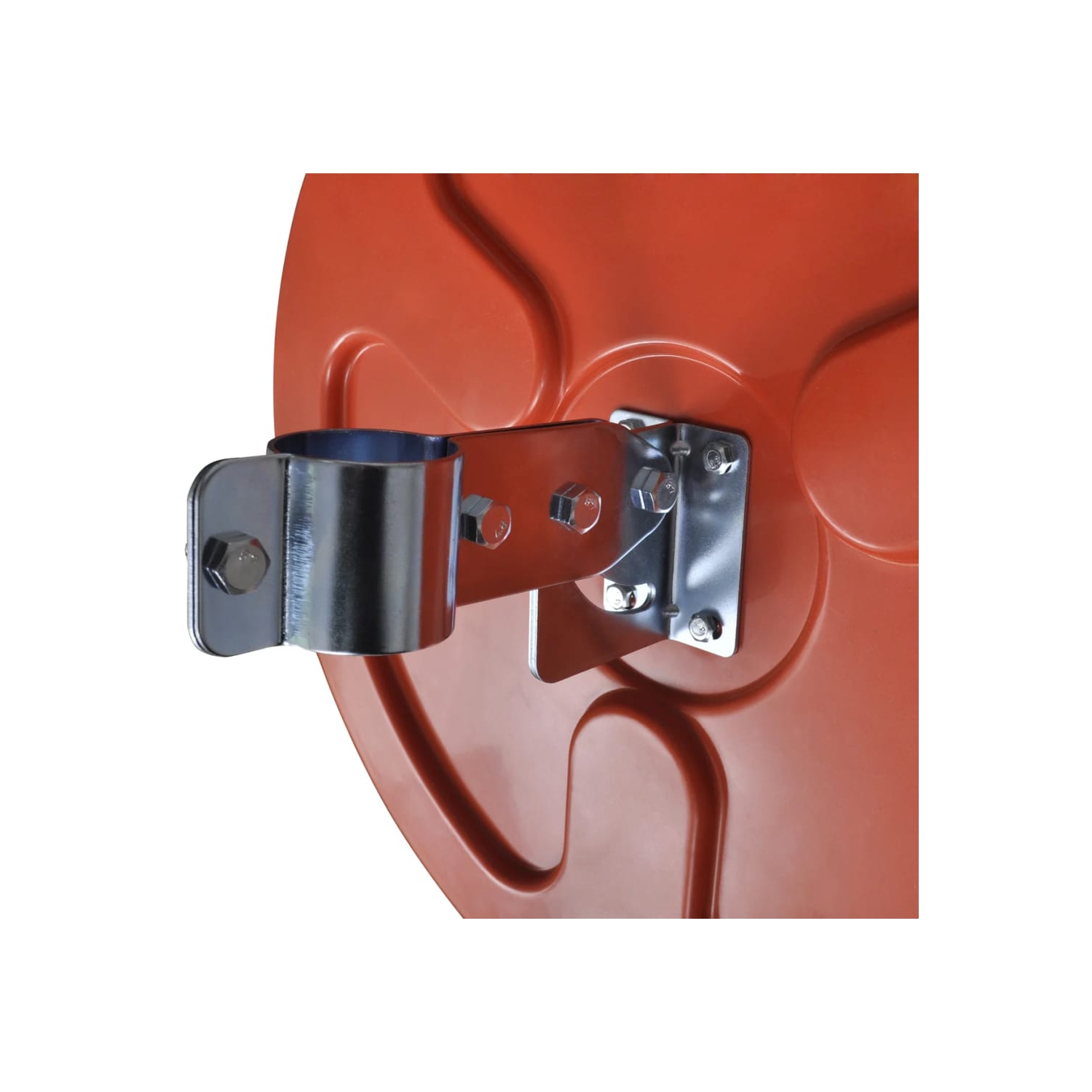 Miroir convexe pour la circulation en polycarbonate orange 45 cm extérieur