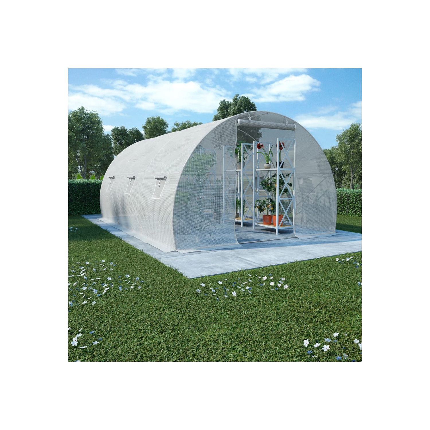 vidaXL Greenhouse 13.5m² 450x300x200 cm