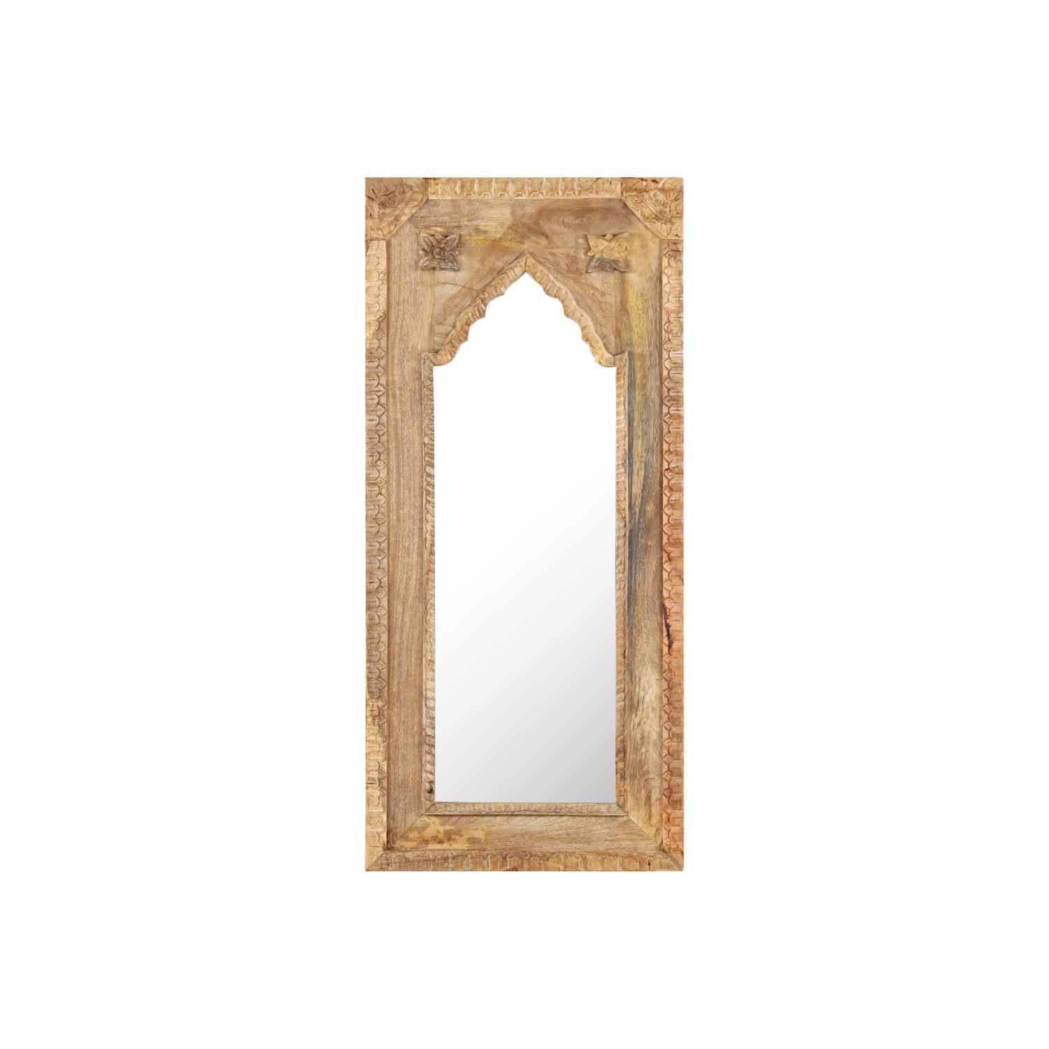 vidaXL Mirror 50x3x110 cm Solid Mango Wood