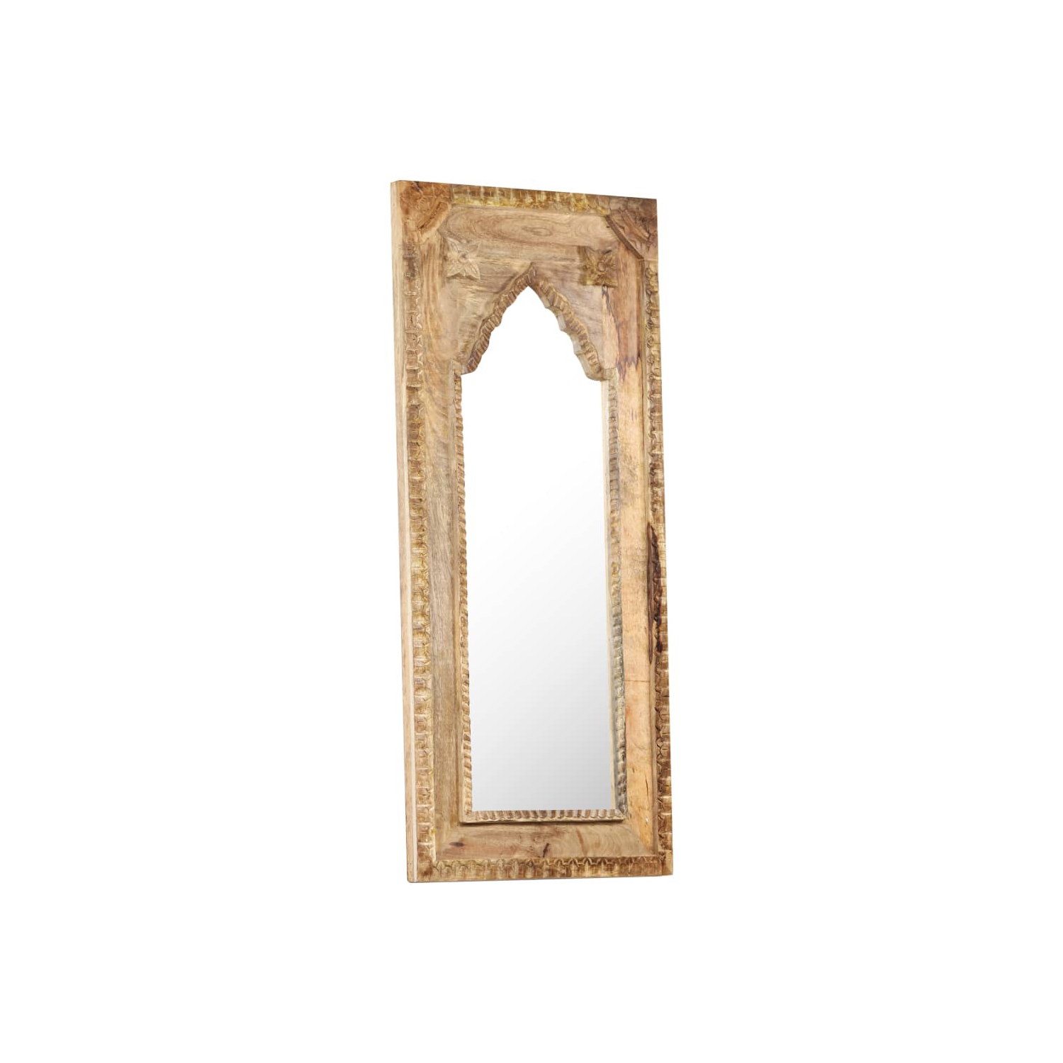 vidaXL Mirror 50x3x110 cm Solid Mango Wood