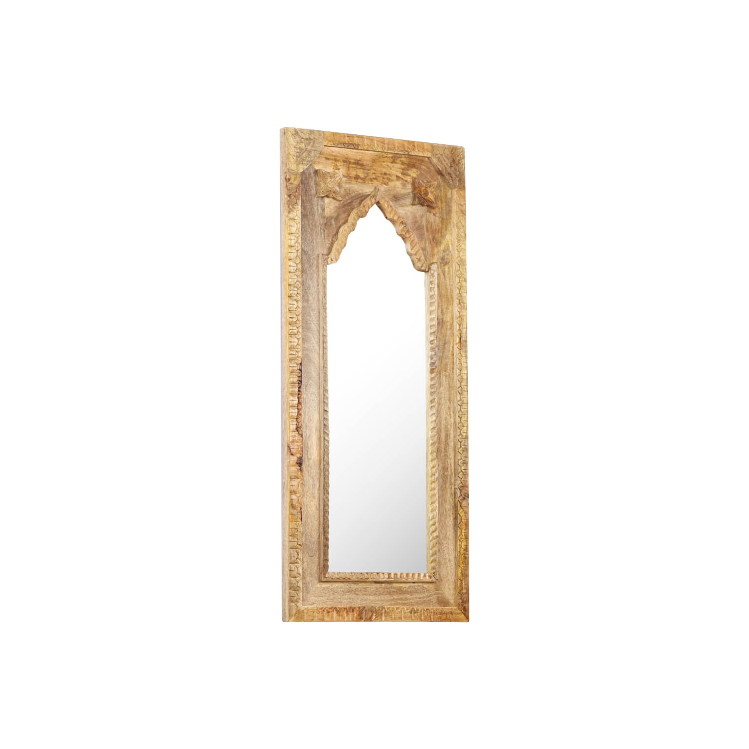 vidaXL Mirror 50x3x110 cm Solid Mango Wood