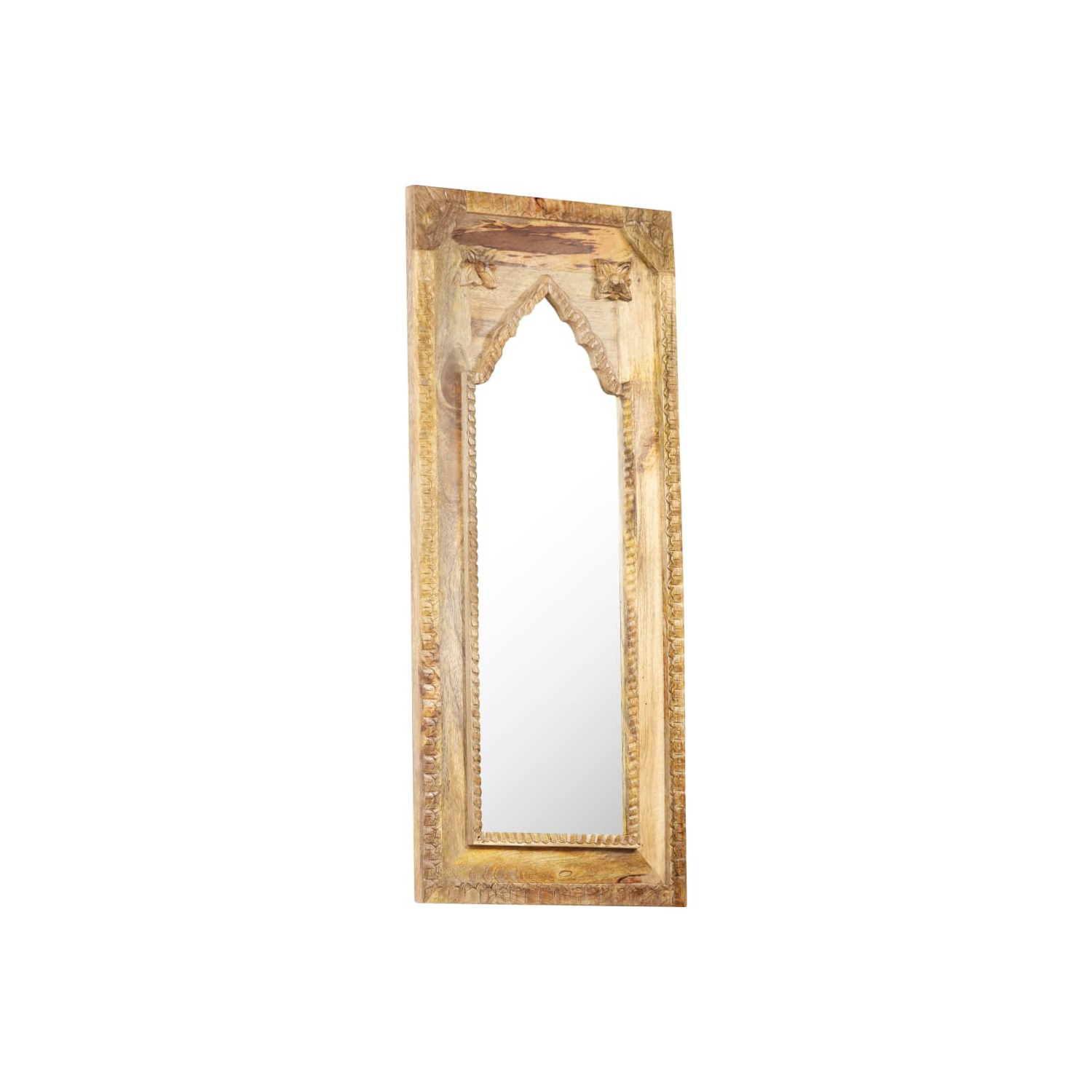 vidaXL Mirror 50x3x110 cm Solid Mango Wood