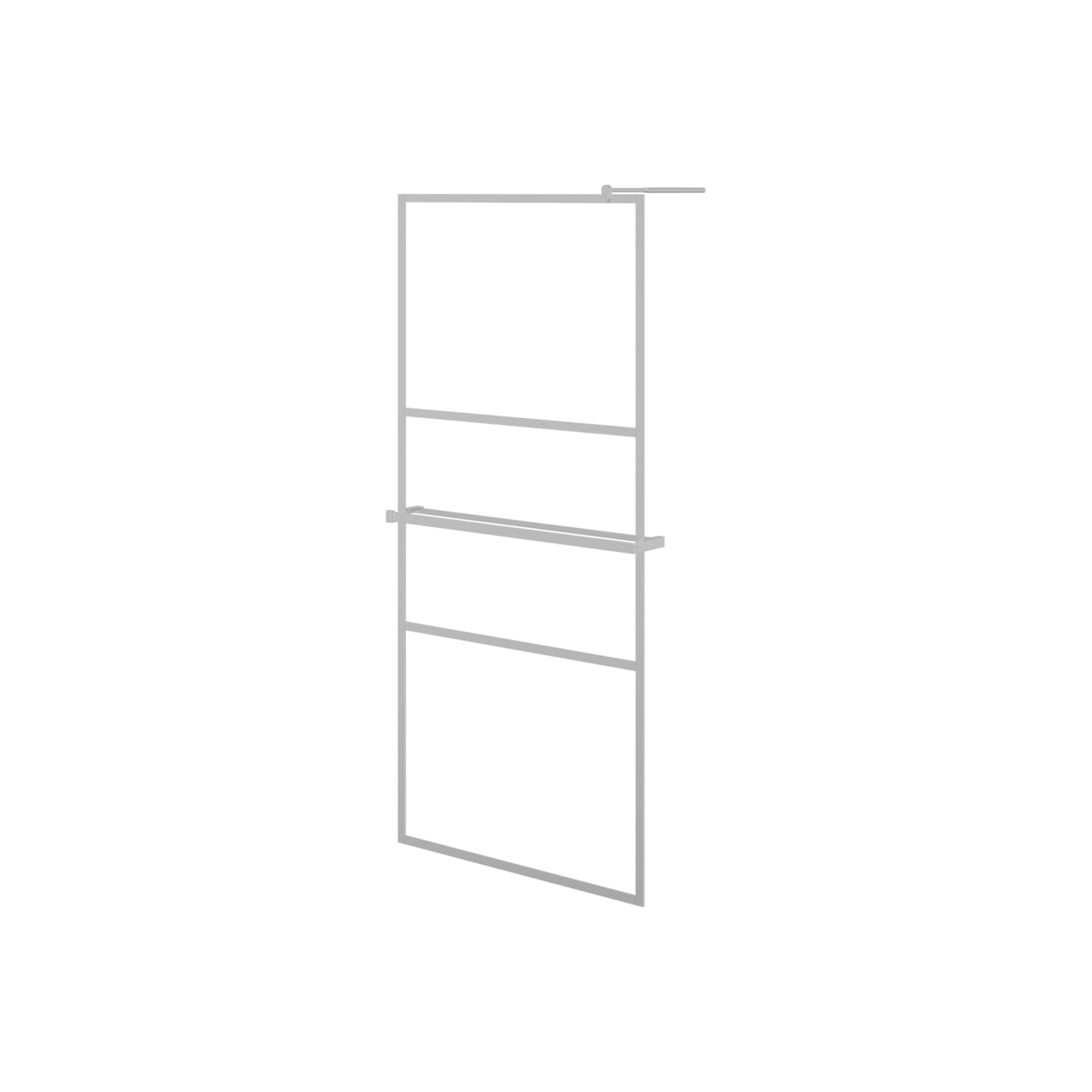 vidaXL Walk-in Shower Wall with Shelf Chrome 80x195 cm ESG Glass&Aluminium