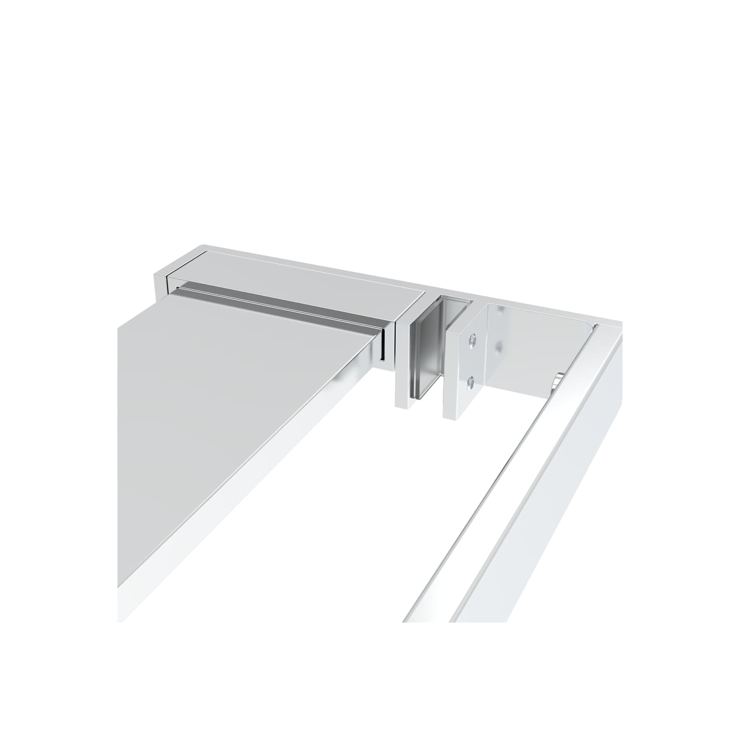 vidaXL Walk-in Shower Wall with Shelf Chrome 80x195 cm ESG Glass&Aluminium