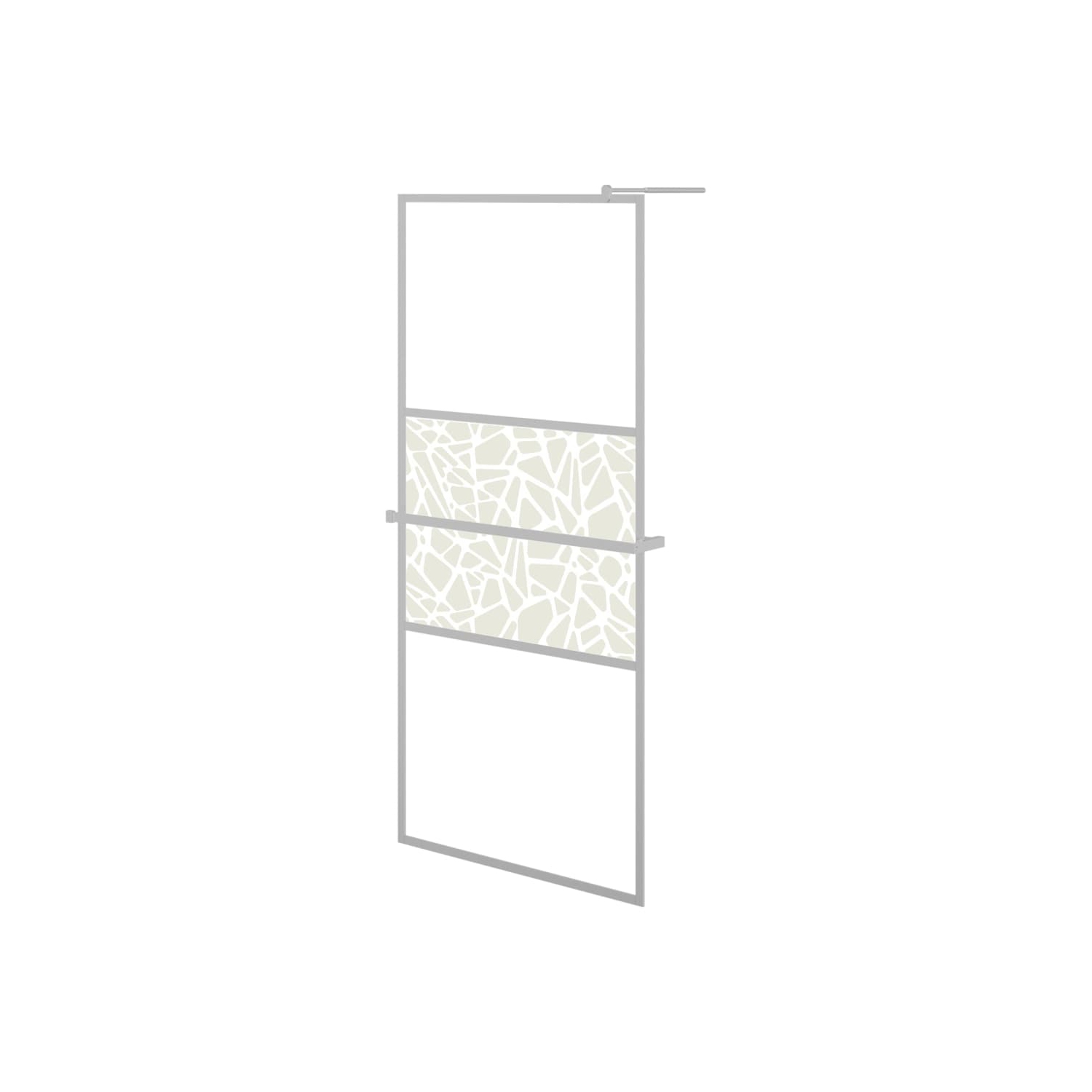 vidaXL Walk-in Shower Wall with Shelf Chrome 80x195 cm ESG Glass&Aluminium