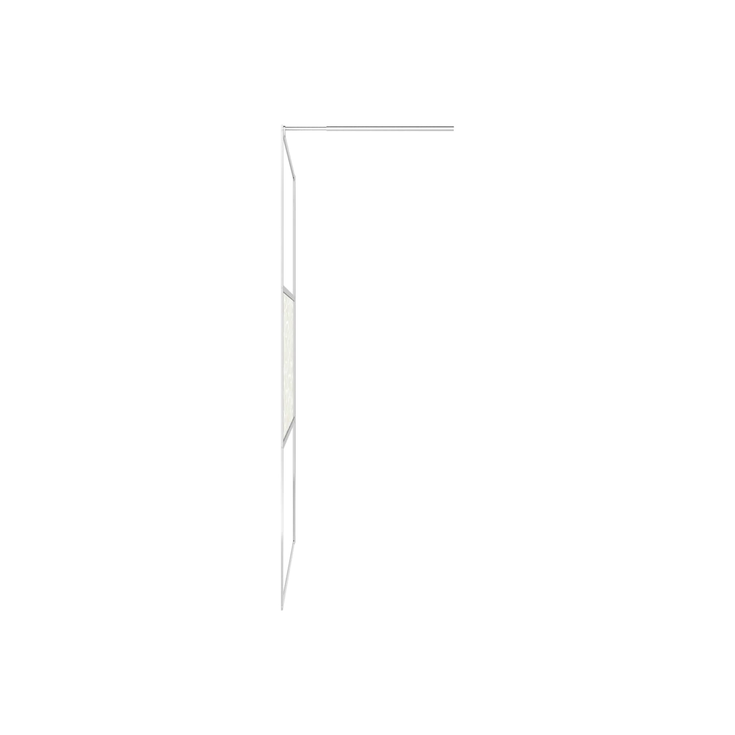 vidaXL Walk-in Shower Wall with Shelf Chrome 80x195 cm ESG Glass&Aluminium