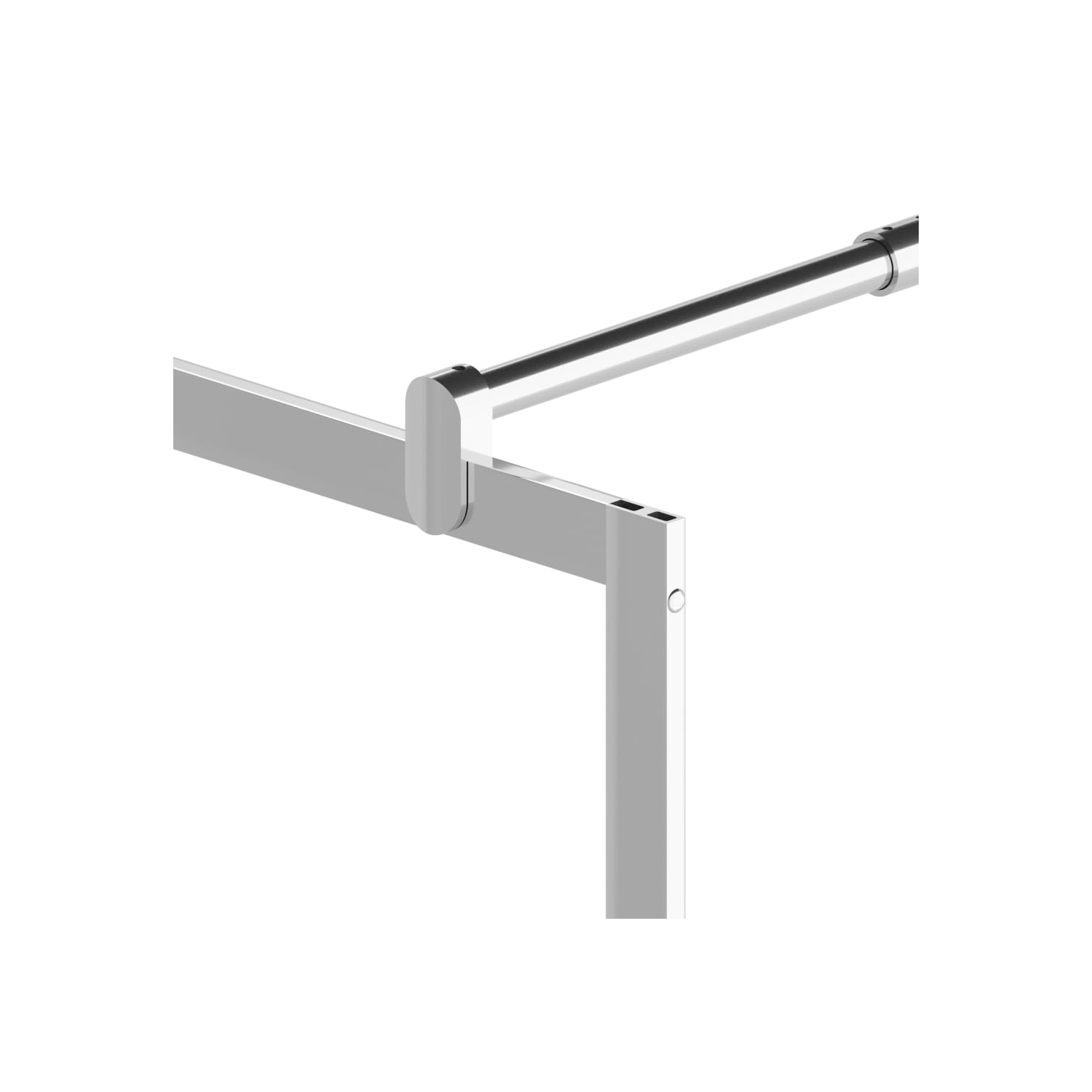vidaXL Walk-in Shower Wall with Shelf Chrome 80x195 cm ESG Glass&Aluminium